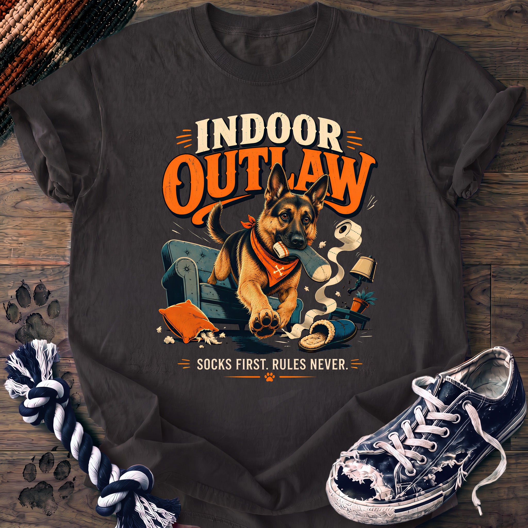 PAWSSION CLUB t-shirt in Graphite color - SKU PC-0696