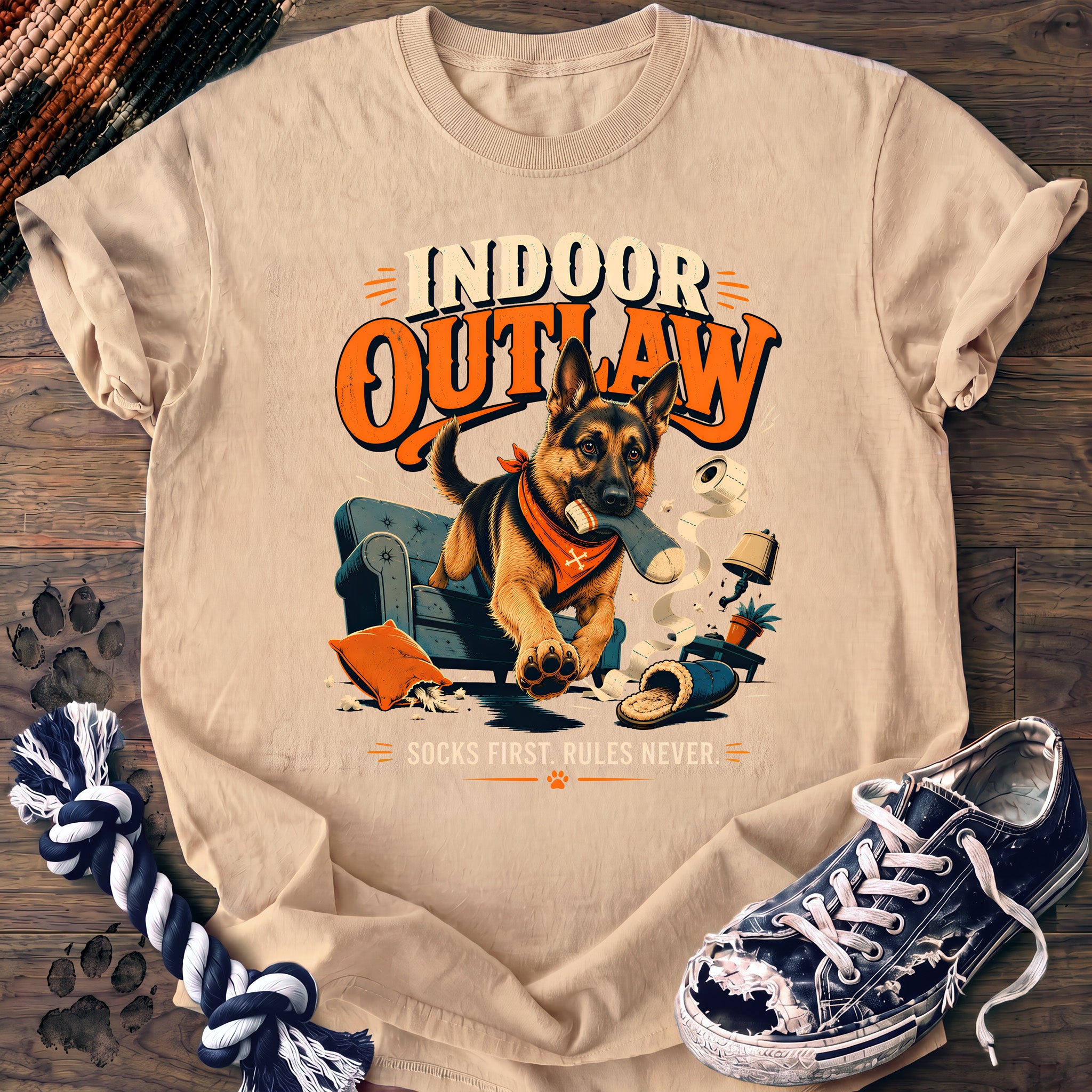 PAWSSION CLUB t-shirt in Ivory color - SKU PC-0696