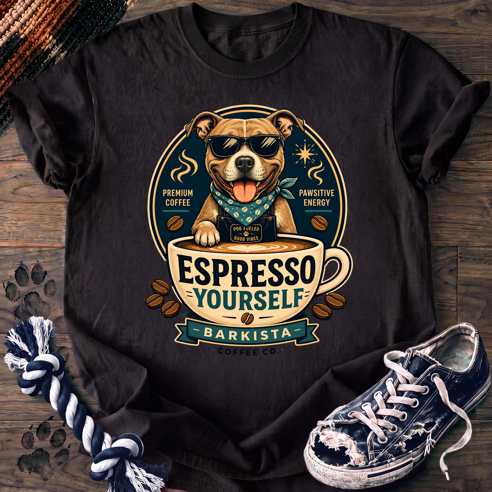 PAWSSION CLUB t-shirt in Black color - SKU PC-0701