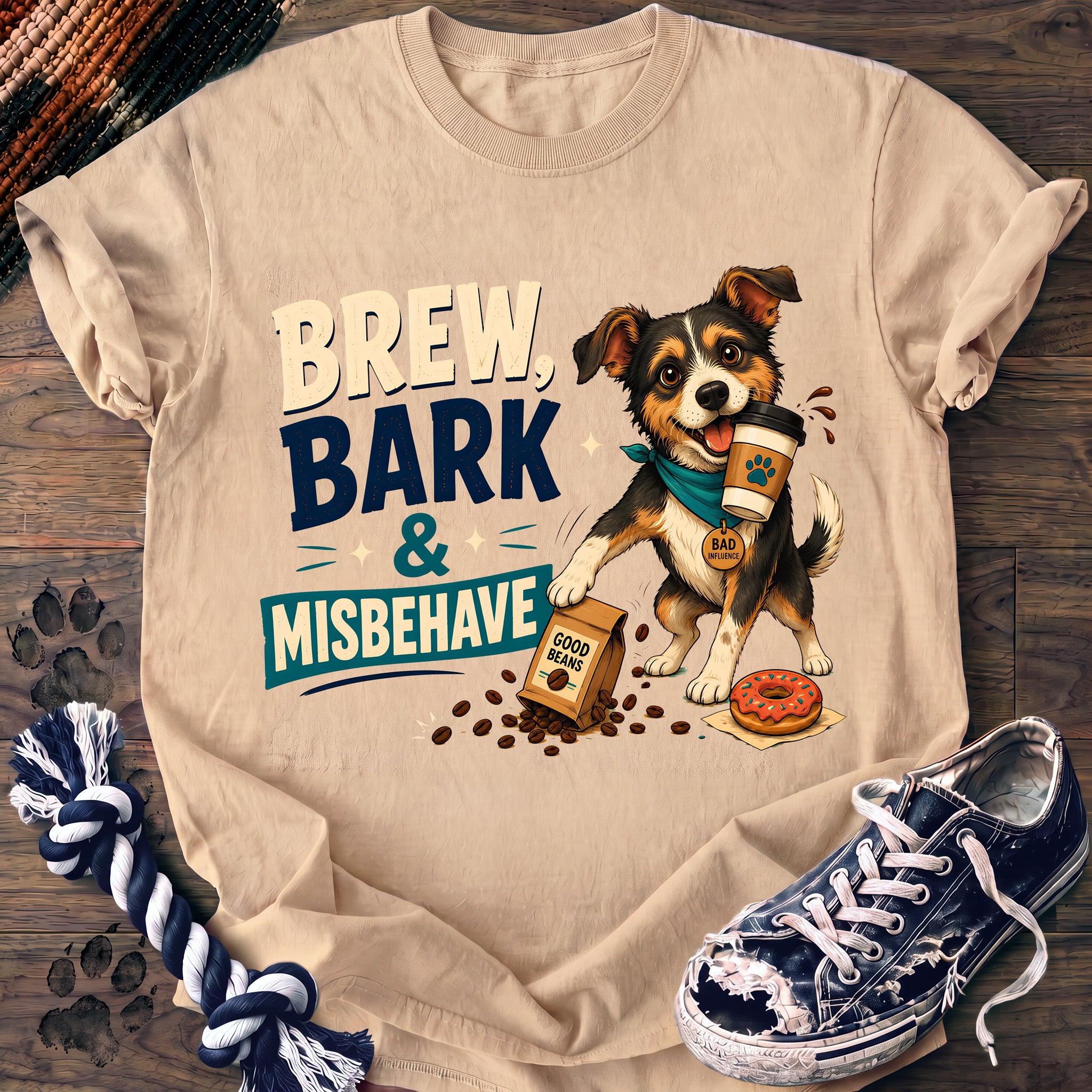 PAWSSION CLUB t-shirt in Ivory color - SKU PC-0703