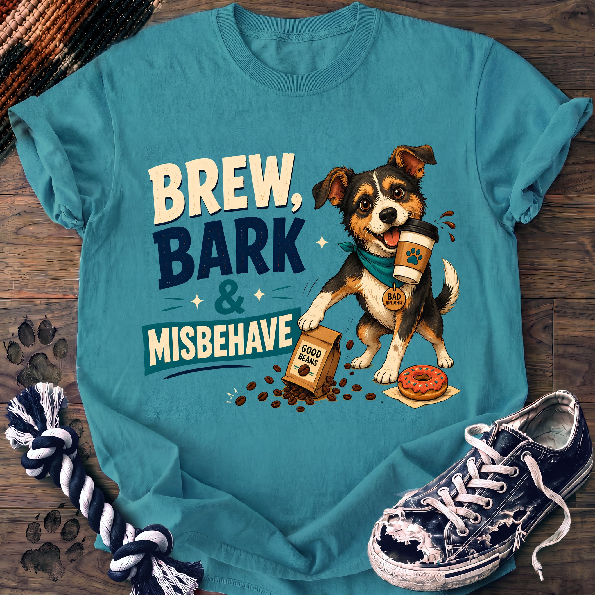 PAWSSION CLUB t-shirt in LagoonBlue color - SKU PC-0703