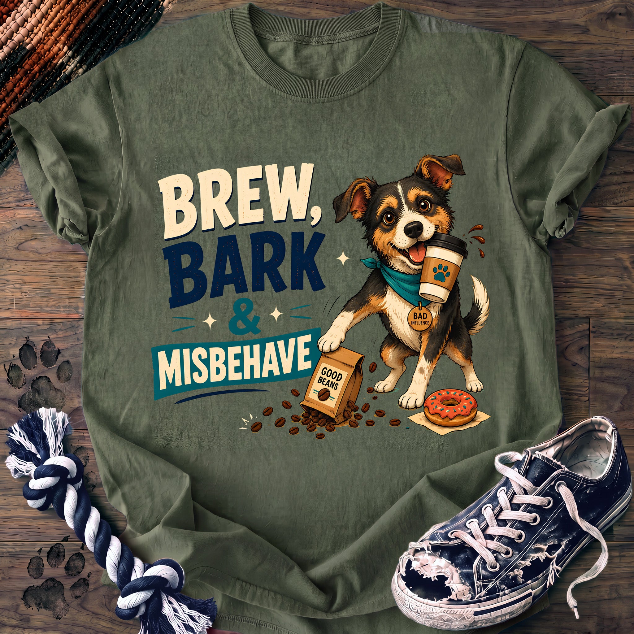 PAWSSION CLUB t-shirt in LightGreen color - SKU PC-0703