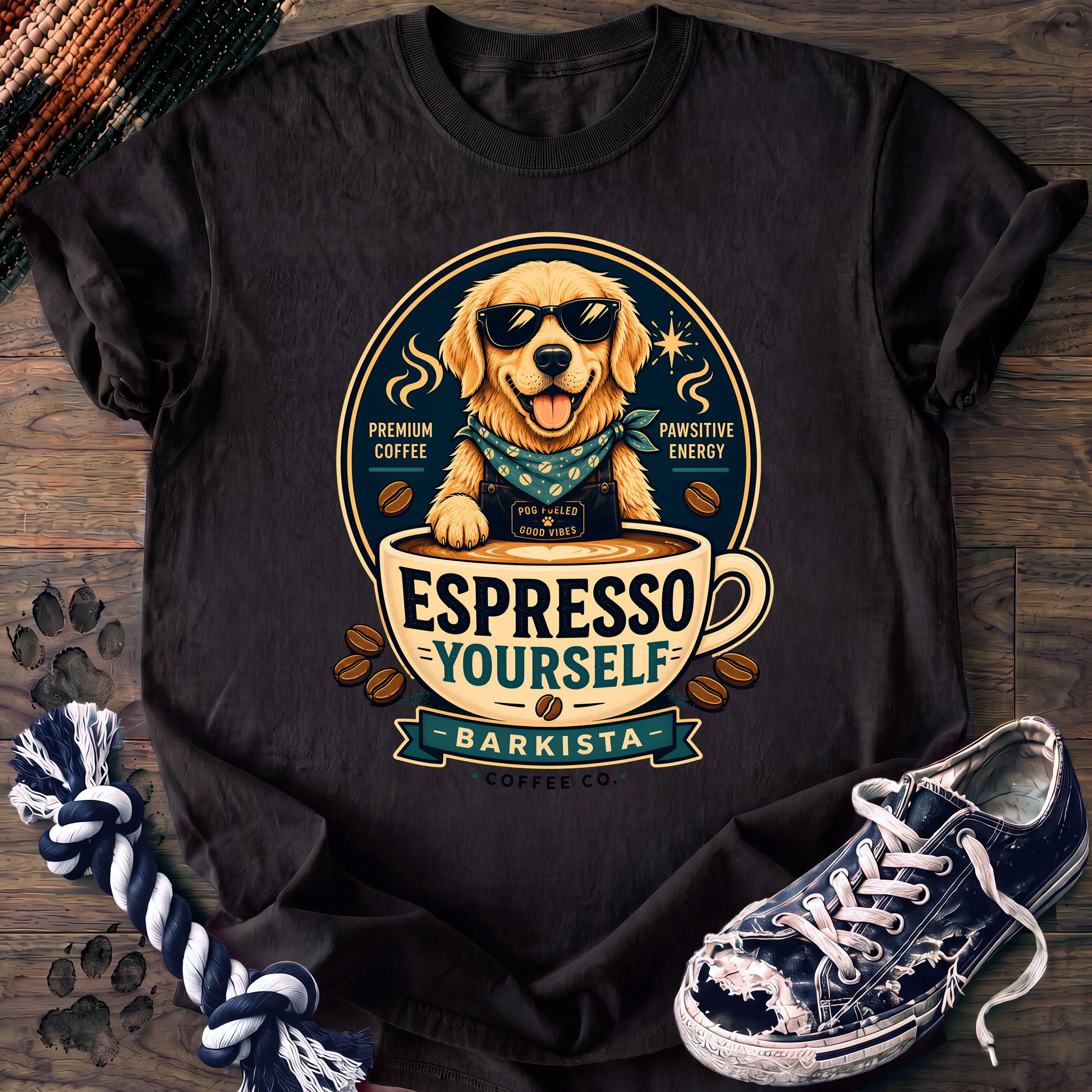 PAWSSION CLUB t-shirt in Black color - SKU PC-0704
