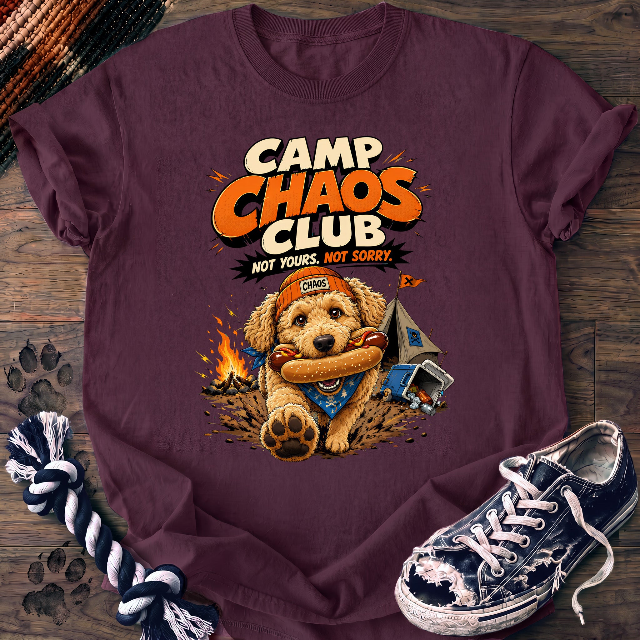 PAWSSION CLUB t-shirt in Berry color - SKU PC-0705