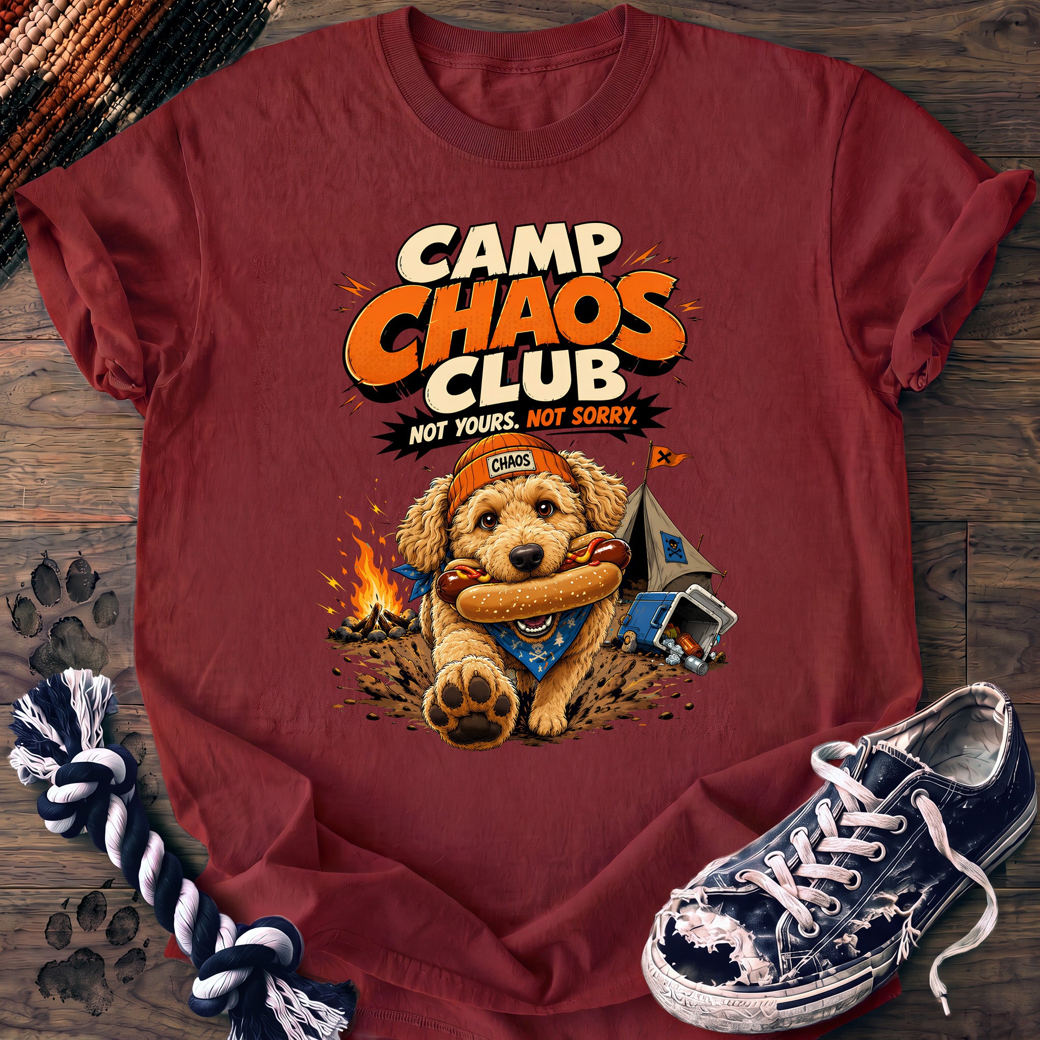 PAWSSION CLUB t-shirt in Chili color - SKU PC-0705