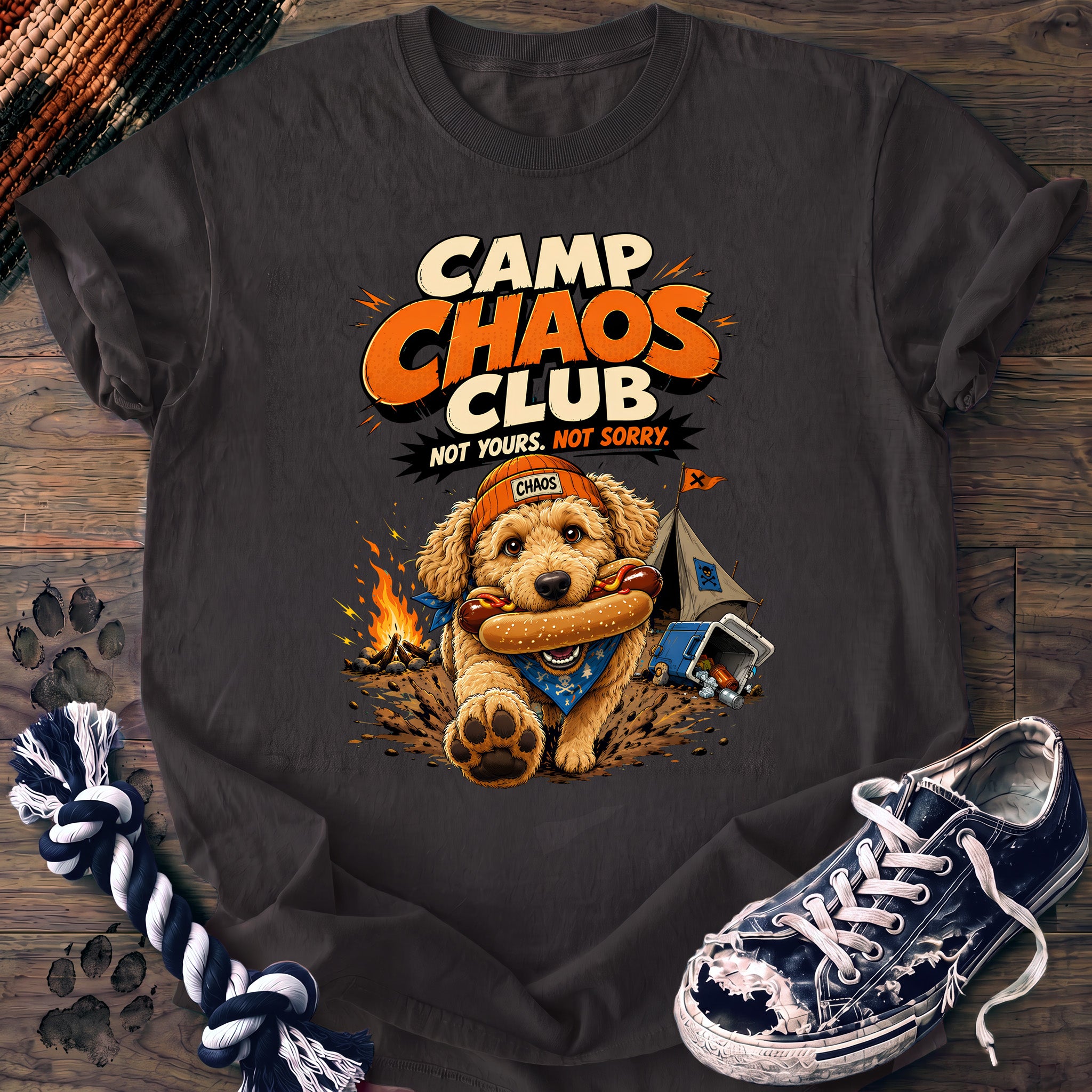 PAWSSION CLUB t-shirt in Graphite color - SKU PC-0705