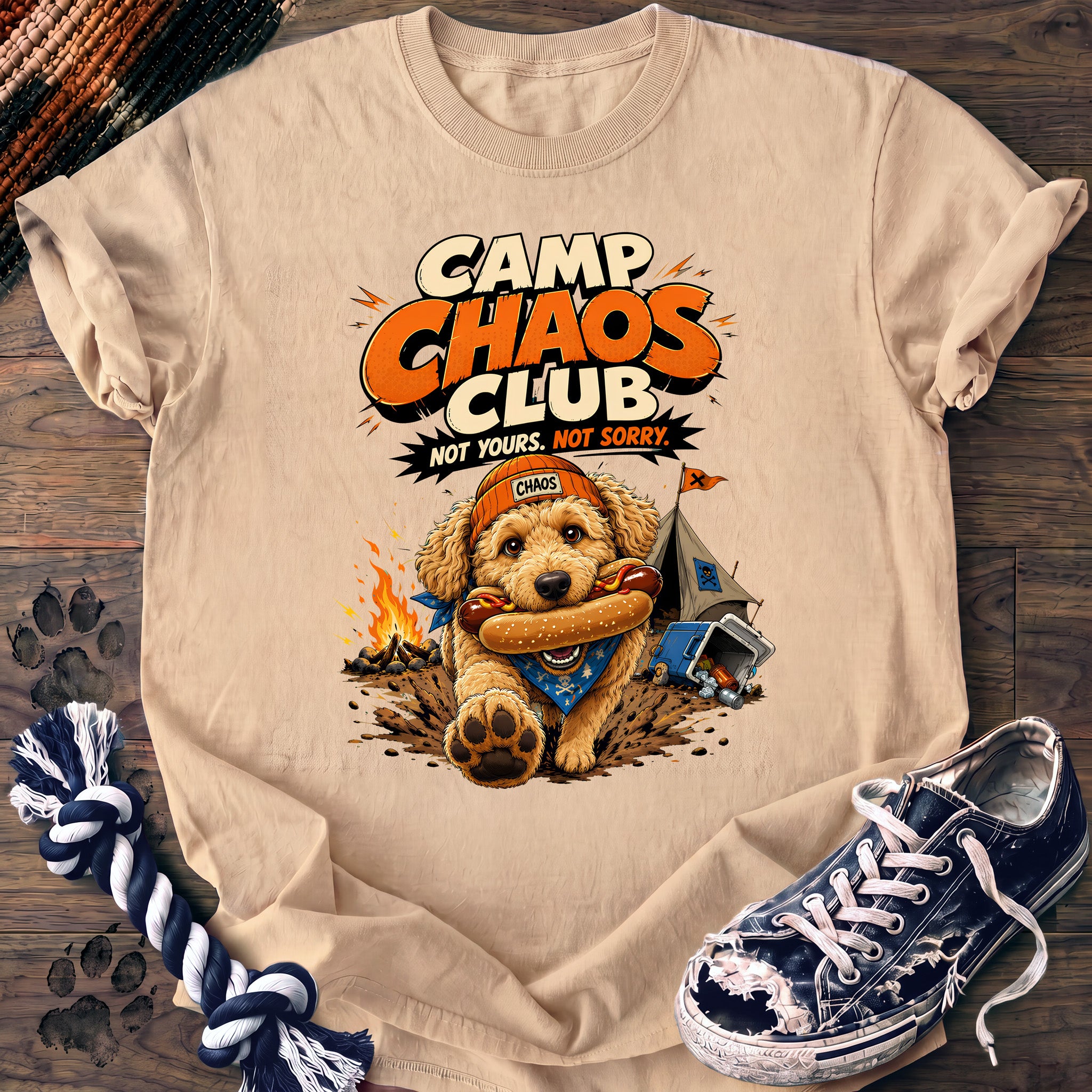 PAWSSION CLUB t-shirt in Ivory color - SKU PC-0705