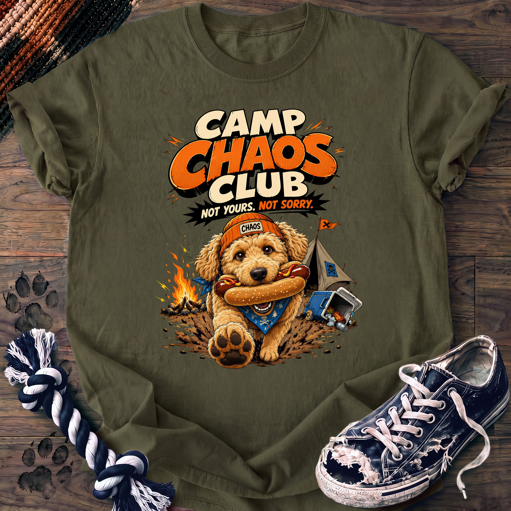 PAWSSION CLUB t-shirt in Moss color - SKU PC-0705
