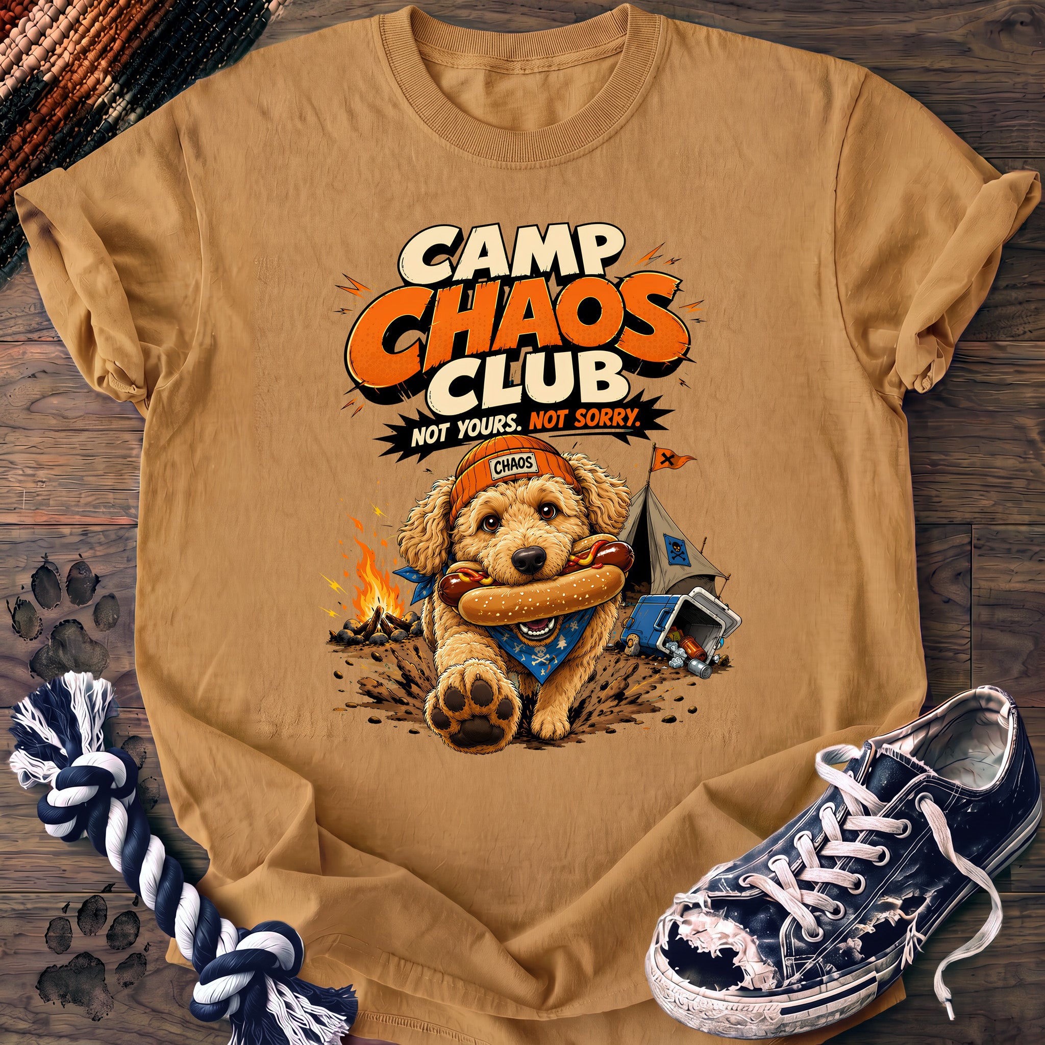 PAWSSION CLUB t-shirt in Mustard color - SKU PC-0705