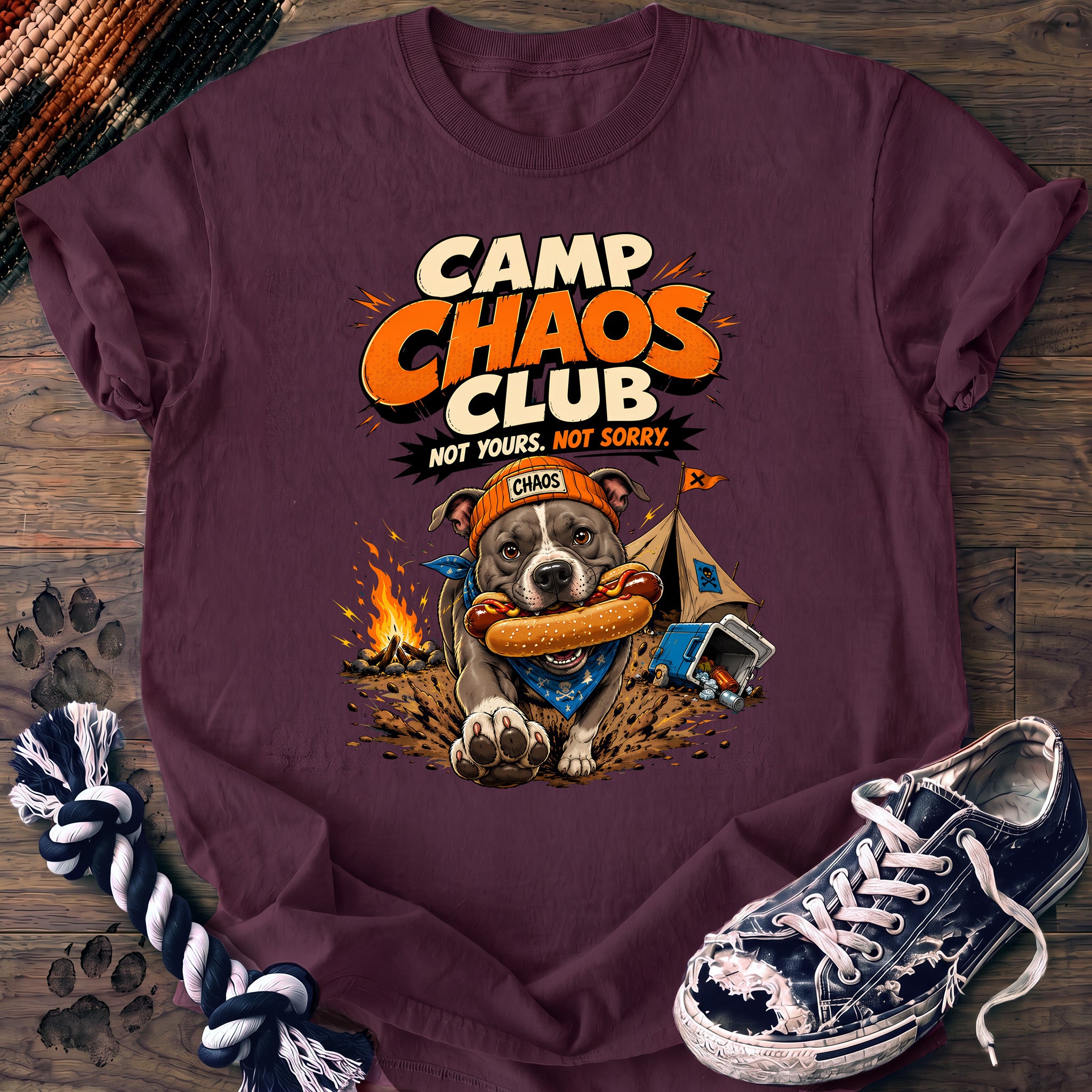 PAWSSION CLUB t-shirt in Berry color - SKU PC-0707