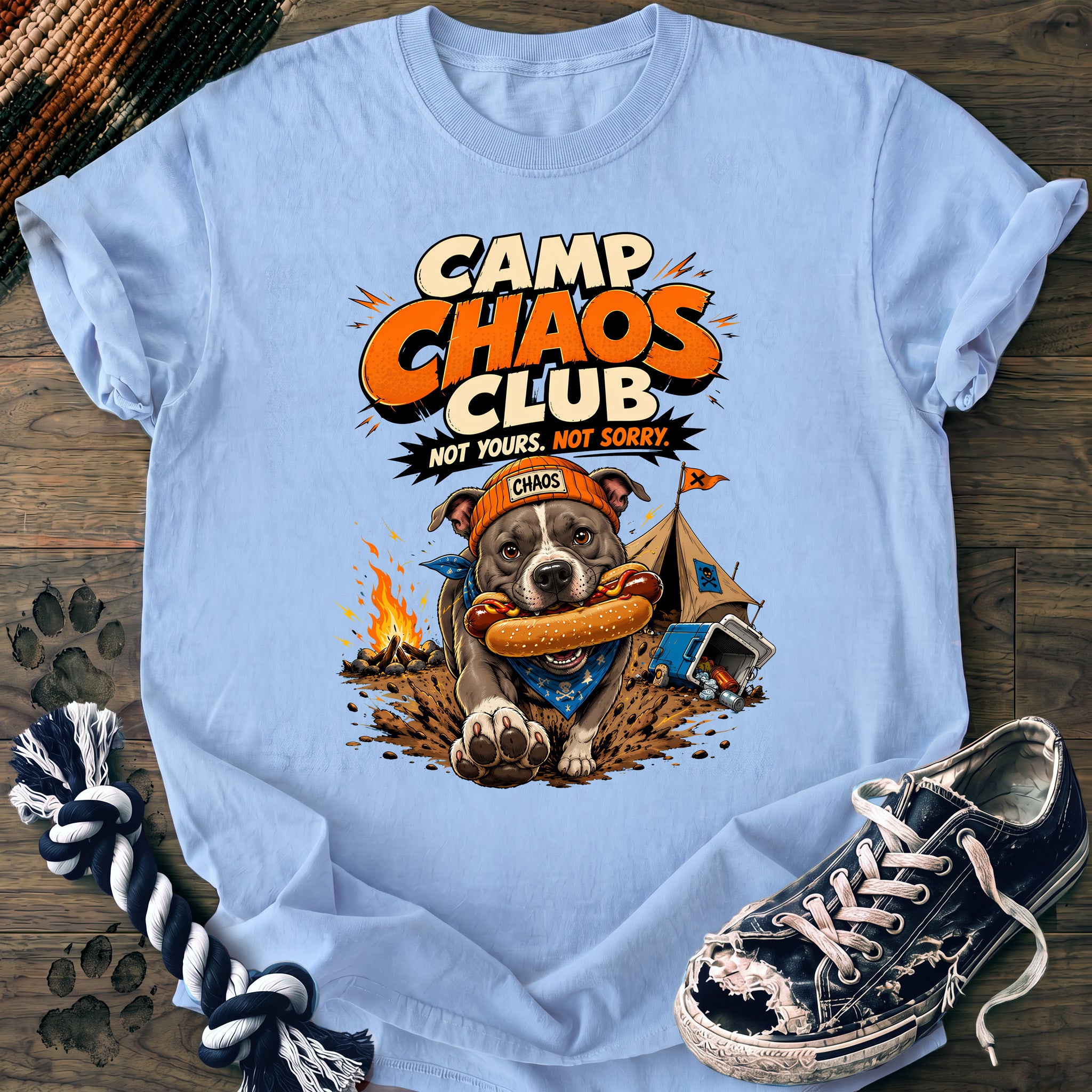 PAWSSION CLUB t-shirt in Chambray color - SKU PC-0707
