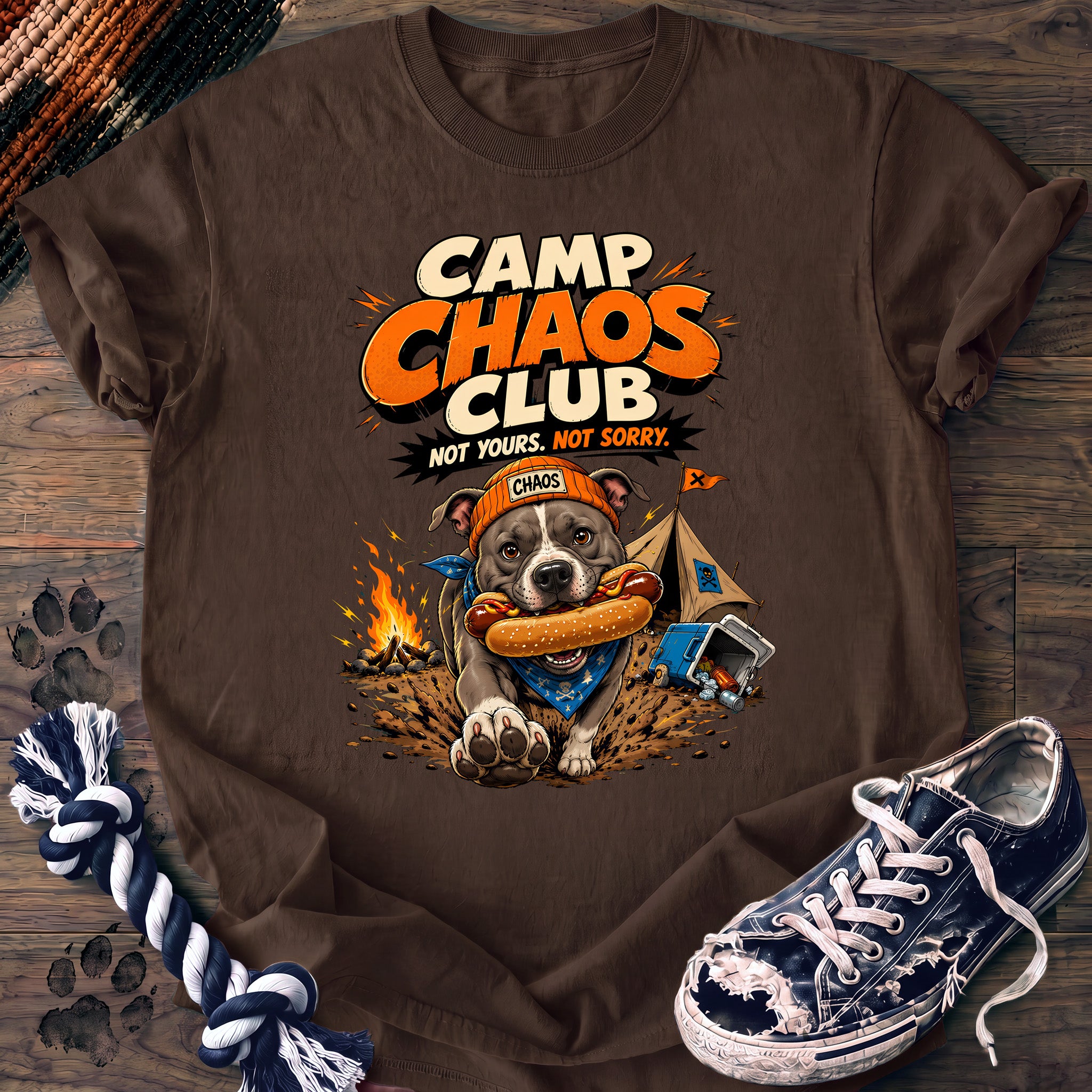 PAWSSION CLUB t-shirt in Espresso color - SKU PC-0707