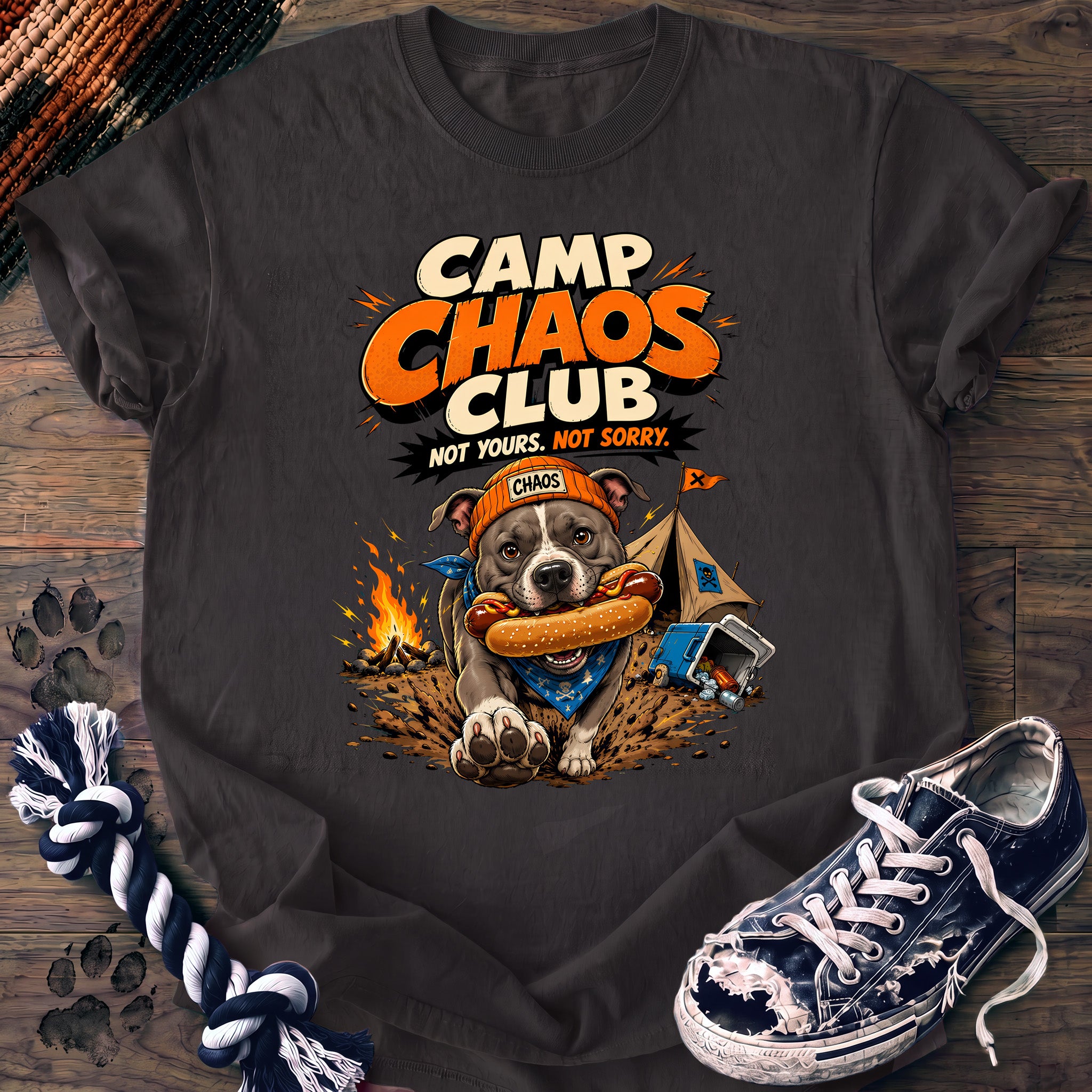 PAWSSION CLUB t-shirt in Graphite color - SKU PC-0707