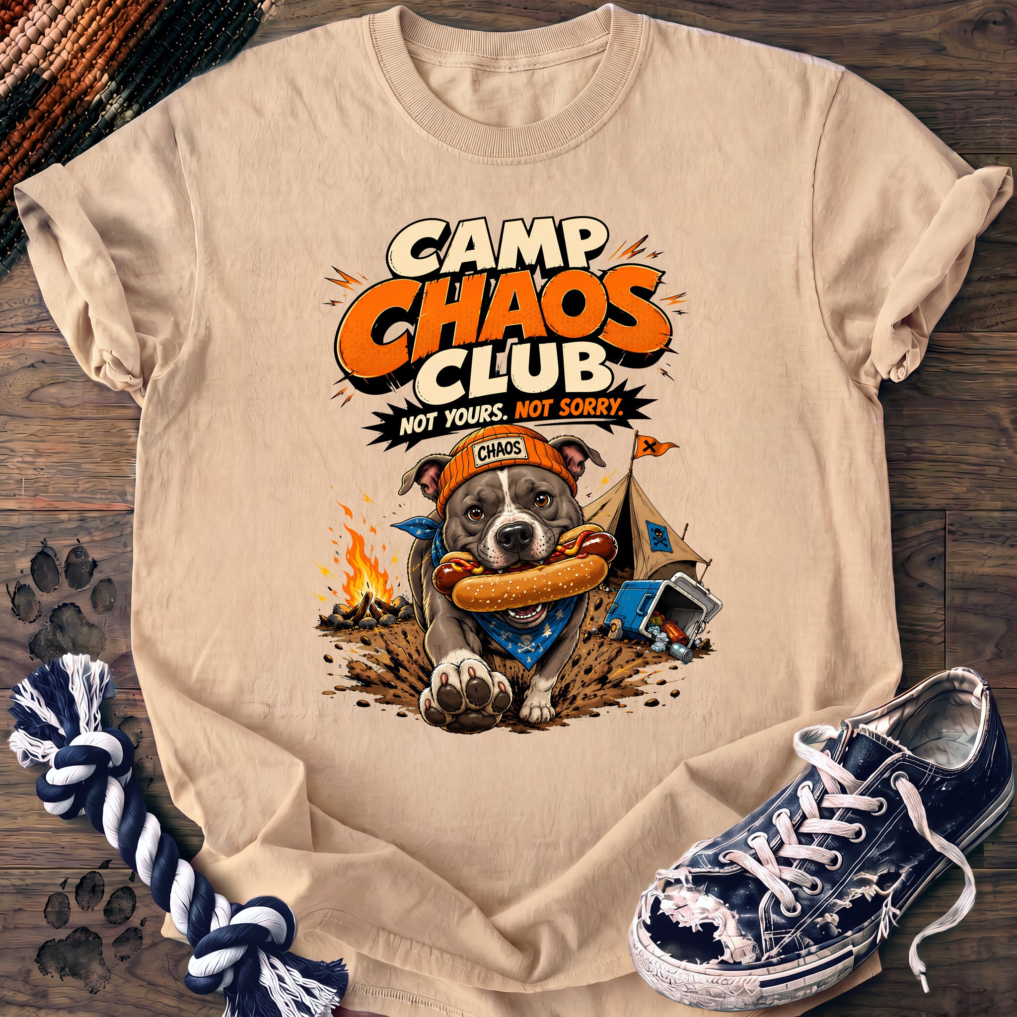 PAWSSION CLUB t-shirt in Ivory color - SKU PC-0707