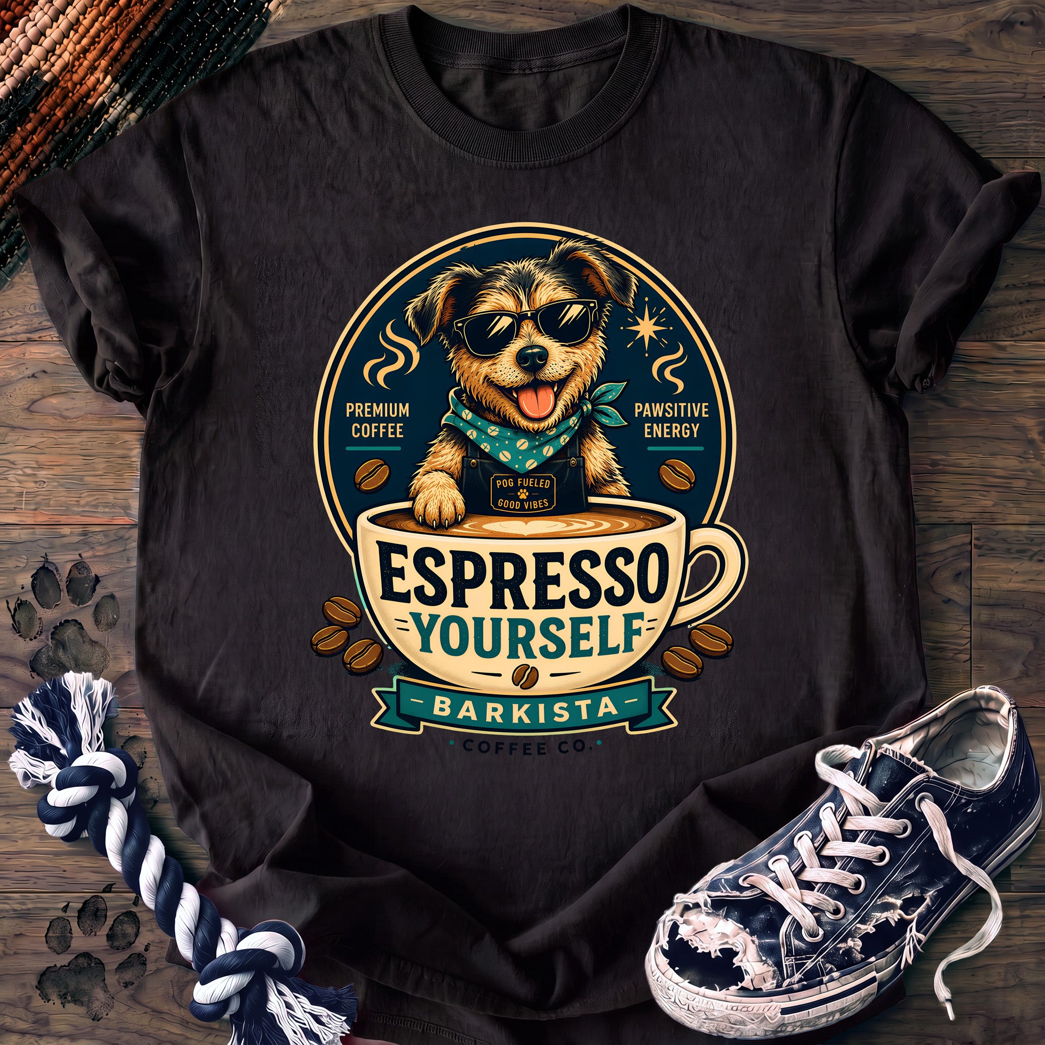 PAWSSION CLUB t-shirt in Black color - SKU PC-0711