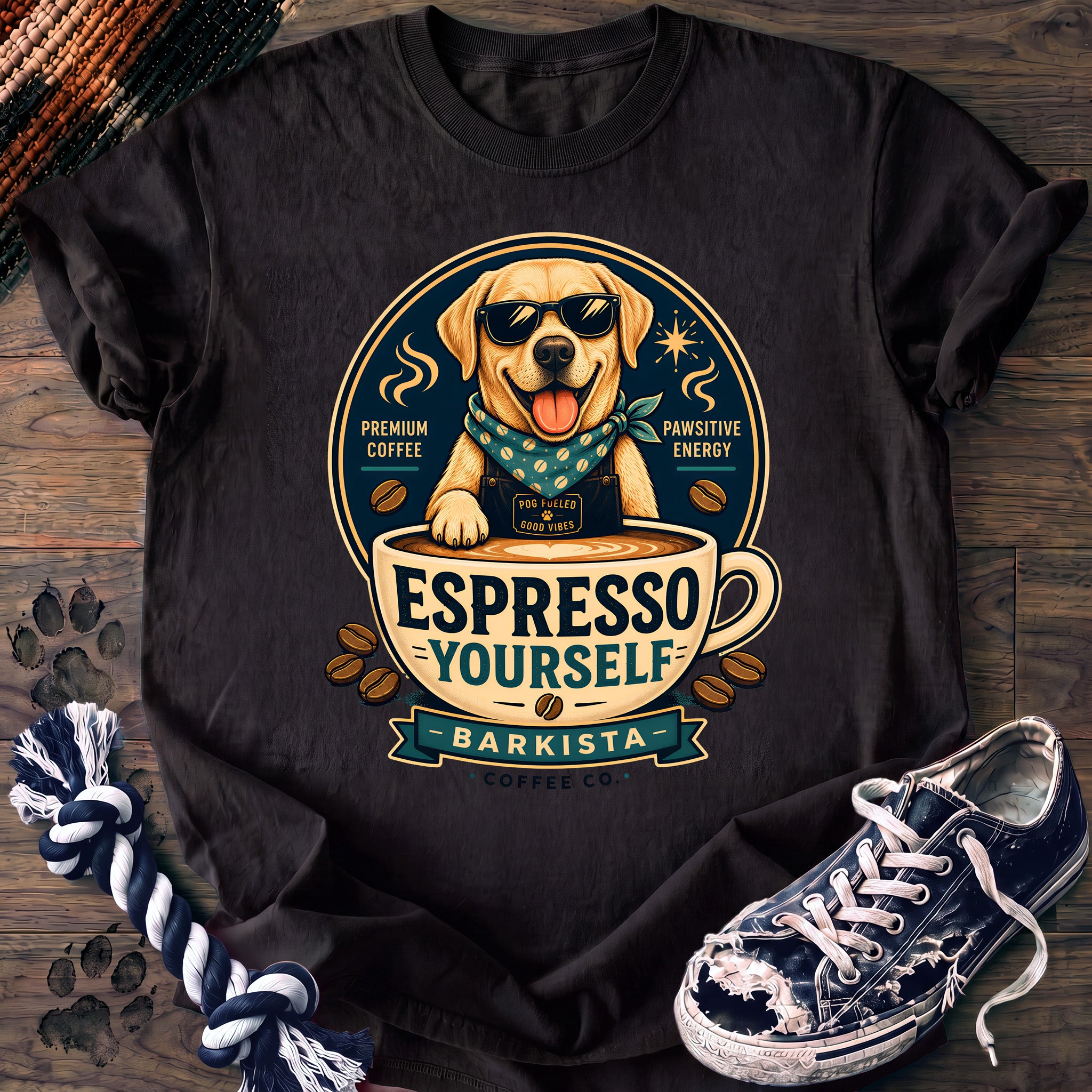 PAWSSION CLUB t-shirt in Black color - SKU PC-0712