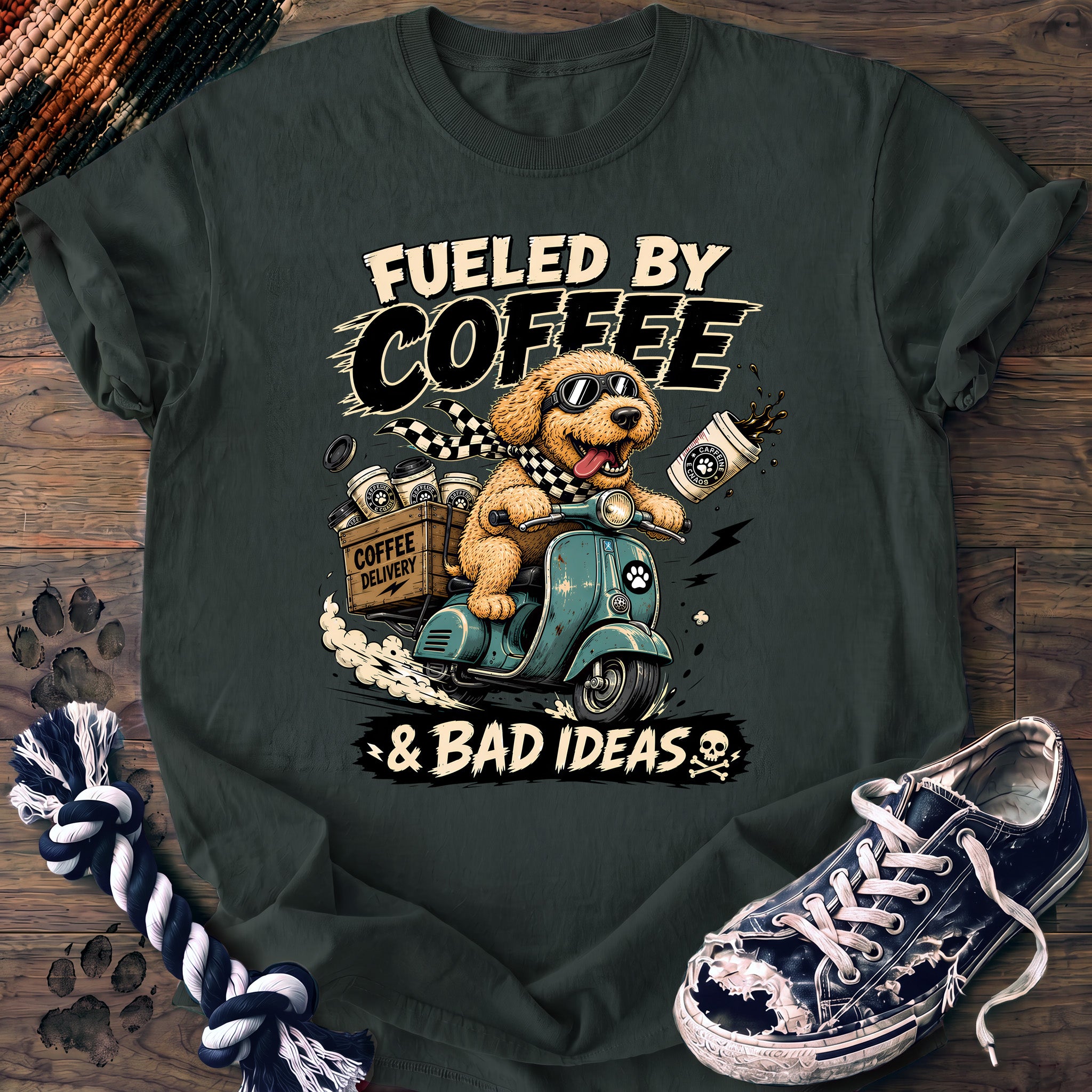 PAWSSION CLUB t-shirt in BlueSpruce color - SKU PC-0718