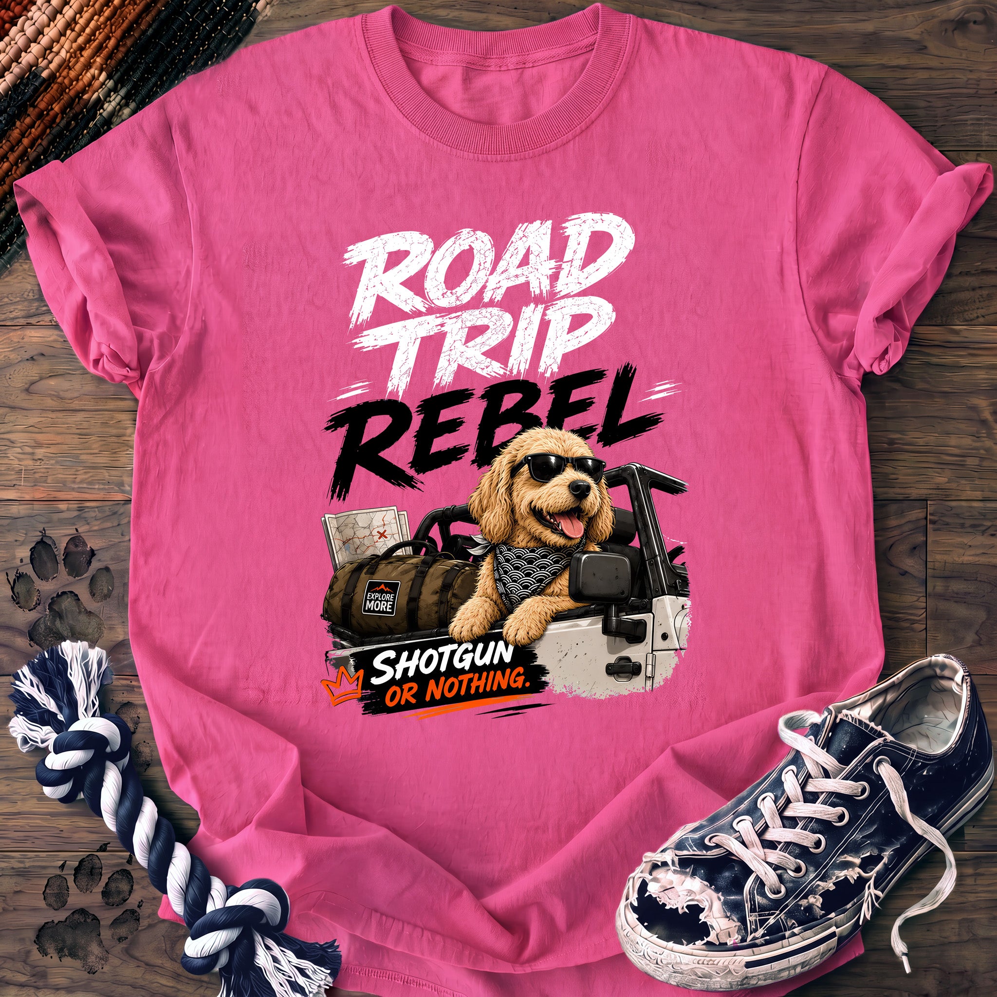 PAWSSION CLUB t-shirt in NeonPink color - SKU PC-0720