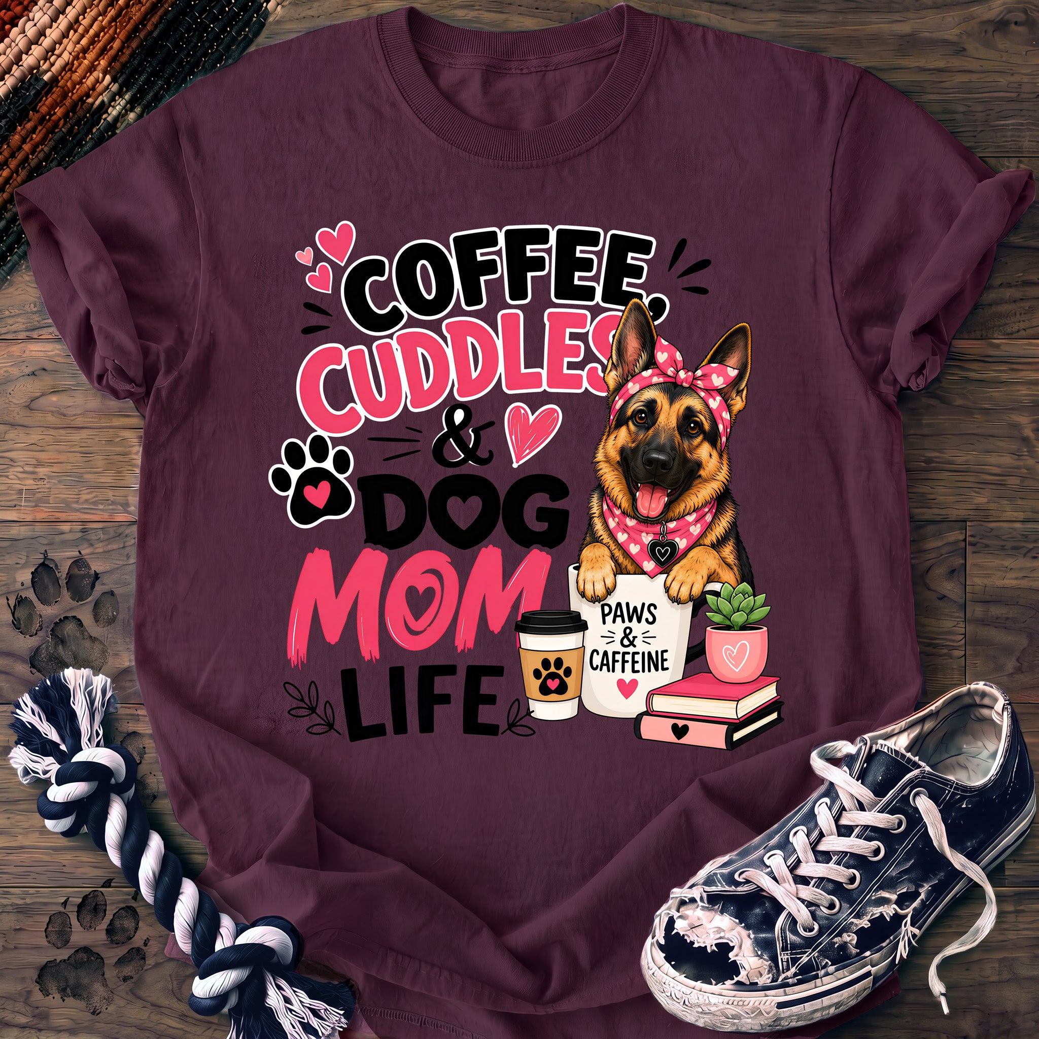PAWSSION CLUB t-shirt in Berry color - SKU PC-0729