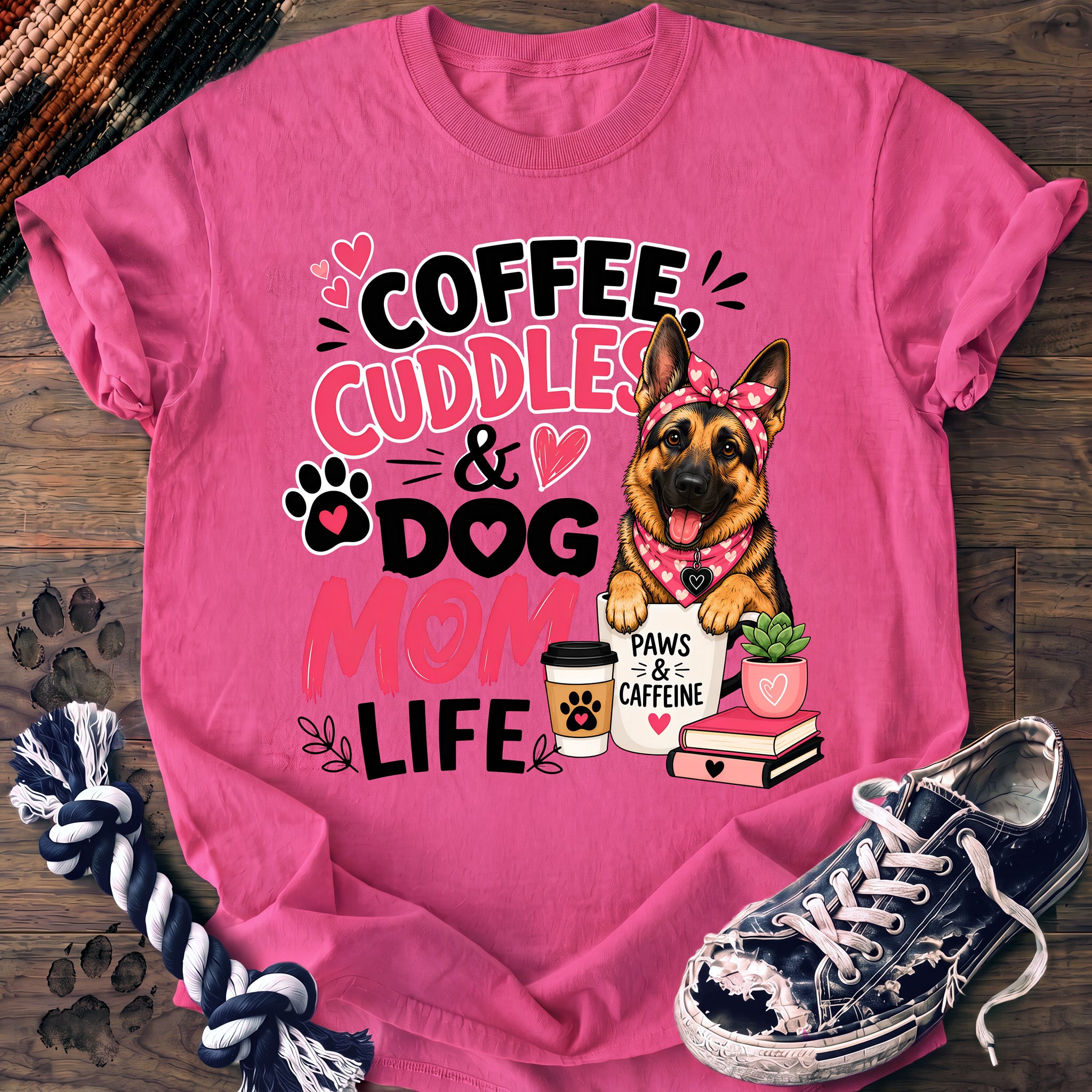 PAWSSION CLUB t-shirt in NeonPink color - SKU PC-0729