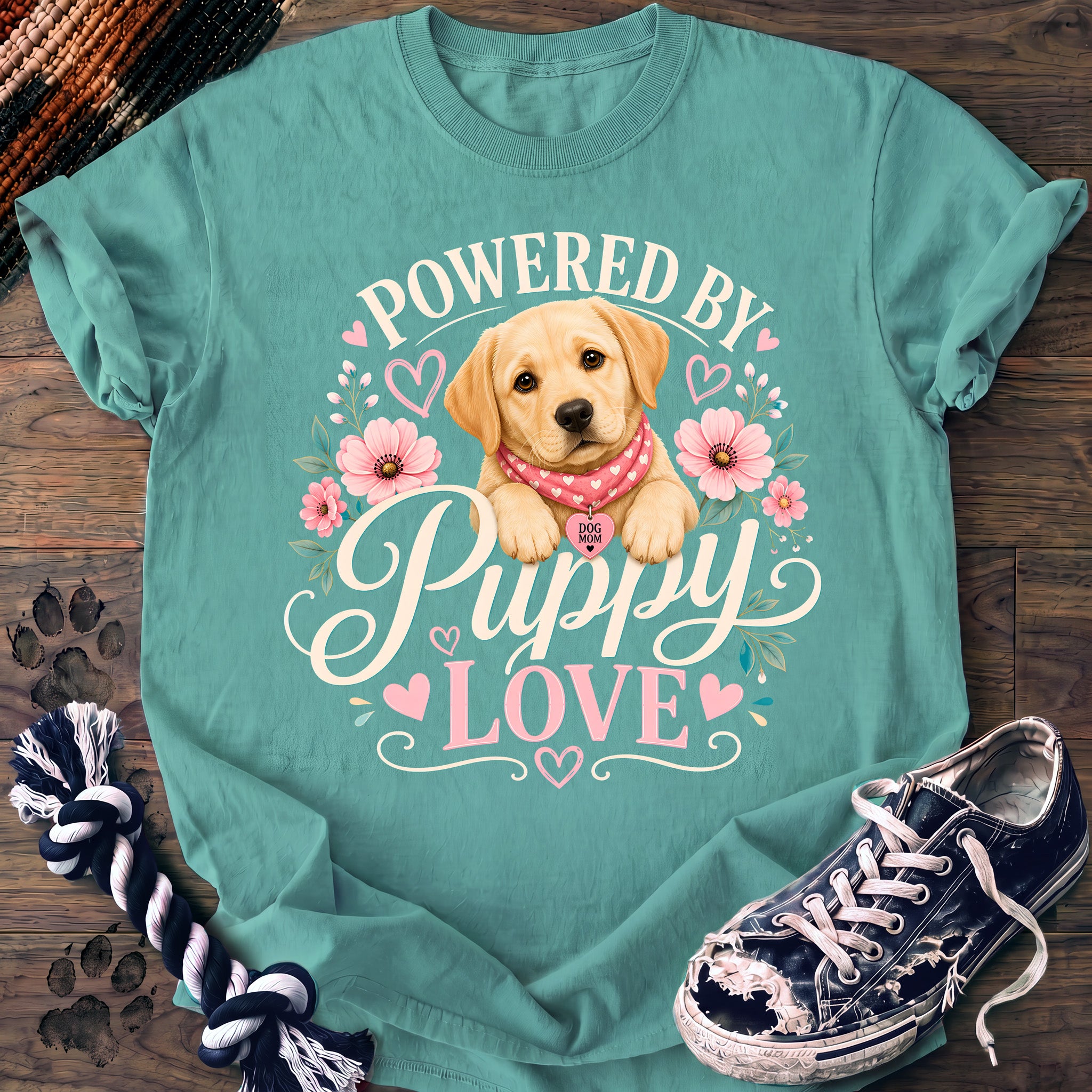 PAWSSION CLUB t-shirt in ChalkyMint color - SKU PC-0732