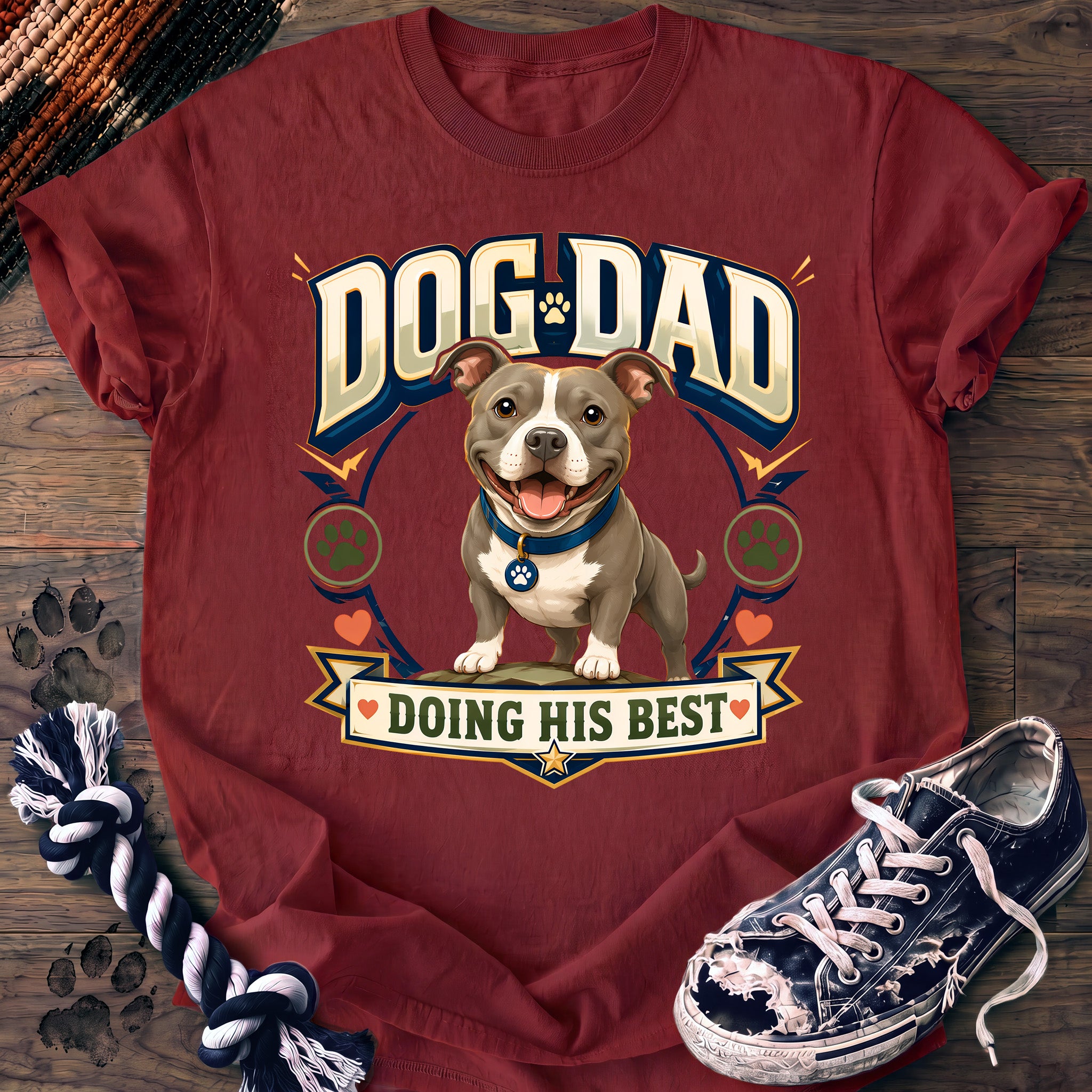 PAWSSION CLUB t-shirt in Chili color - SKU PC-0768
