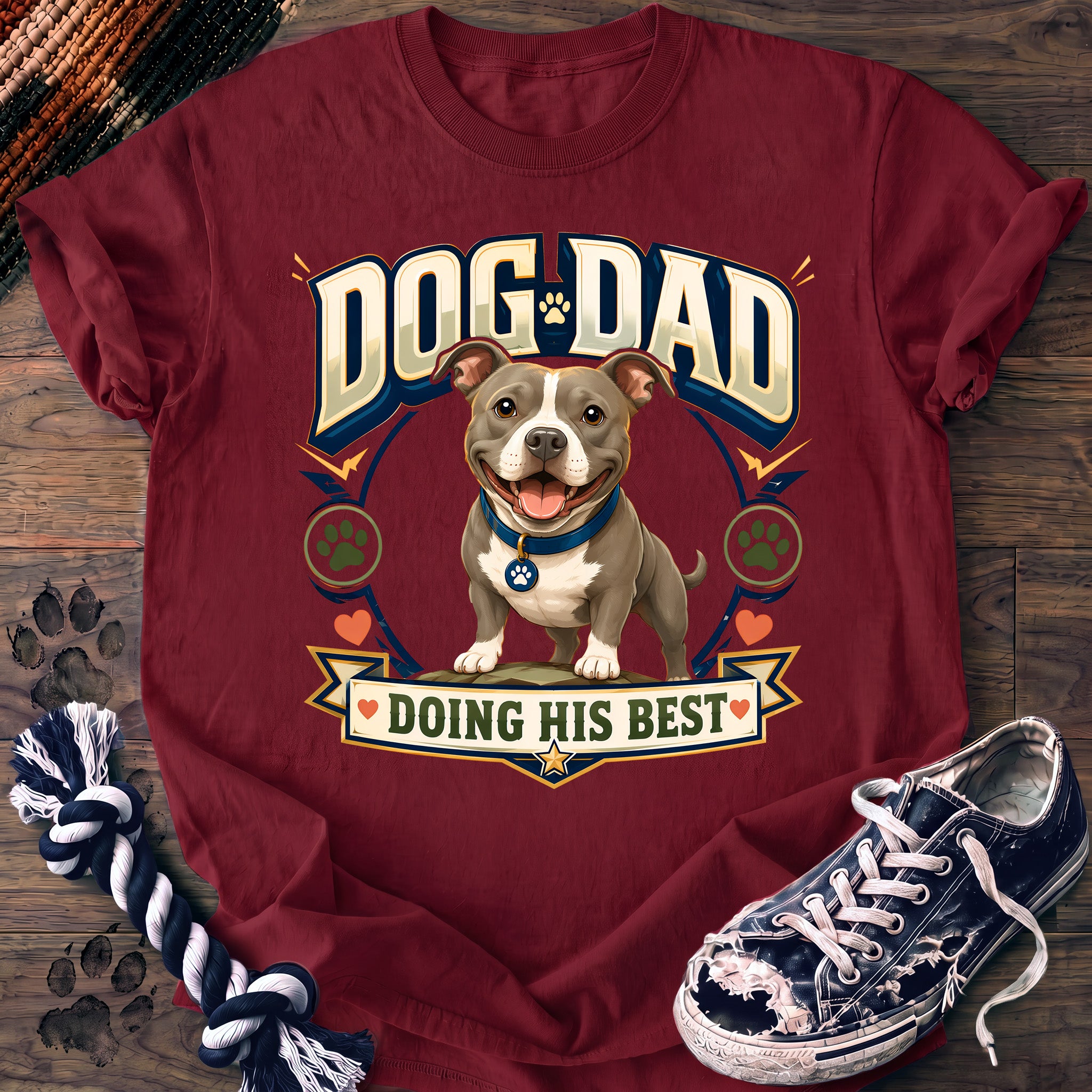 PAWSSION CLUB t-shirt in Crimson color - SKU PC-0768
