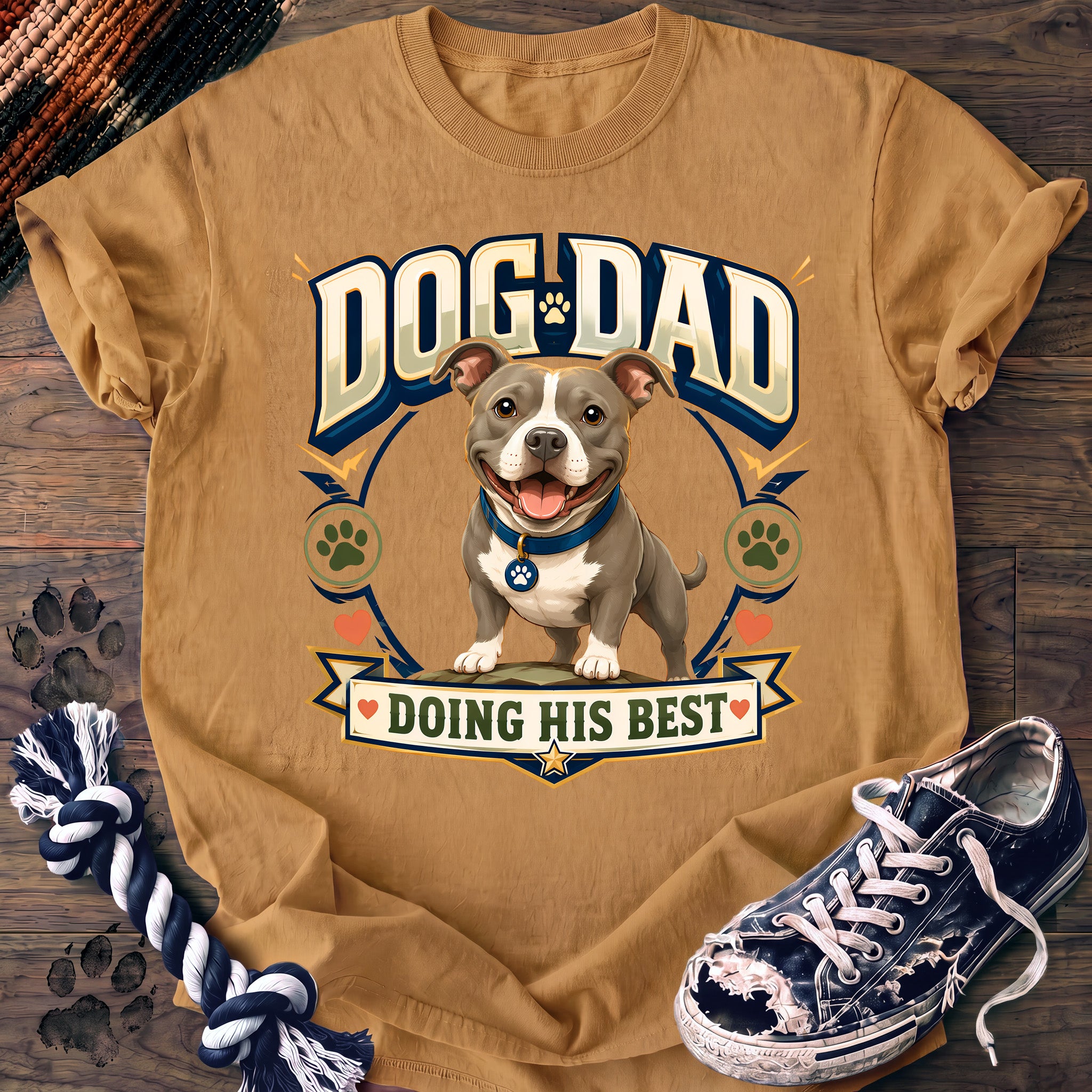 PAWSSION CLUB t-shirt in Mustard color - SKU PC-0768