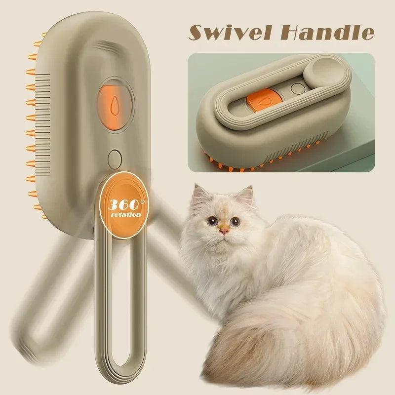 Steam Brush for Cat and Dog Massage