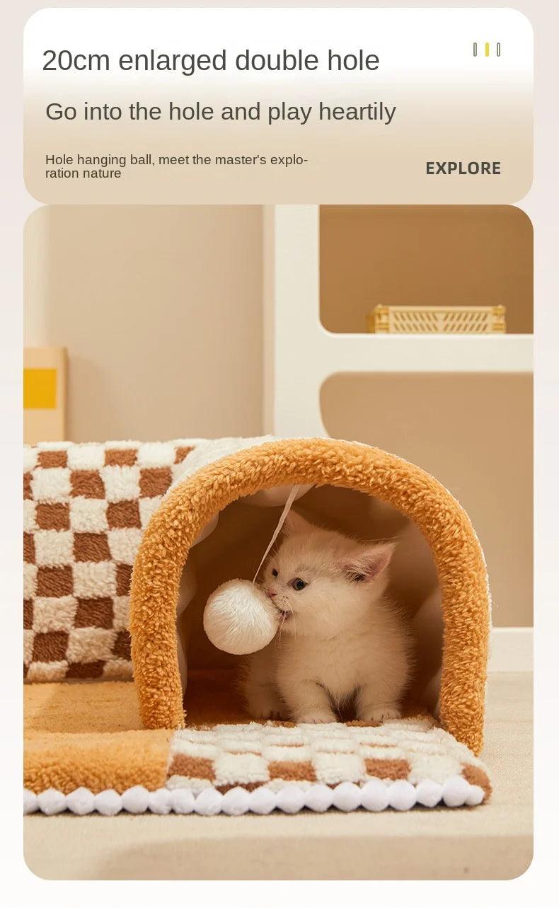 Cozy Tunnel Cat Nest