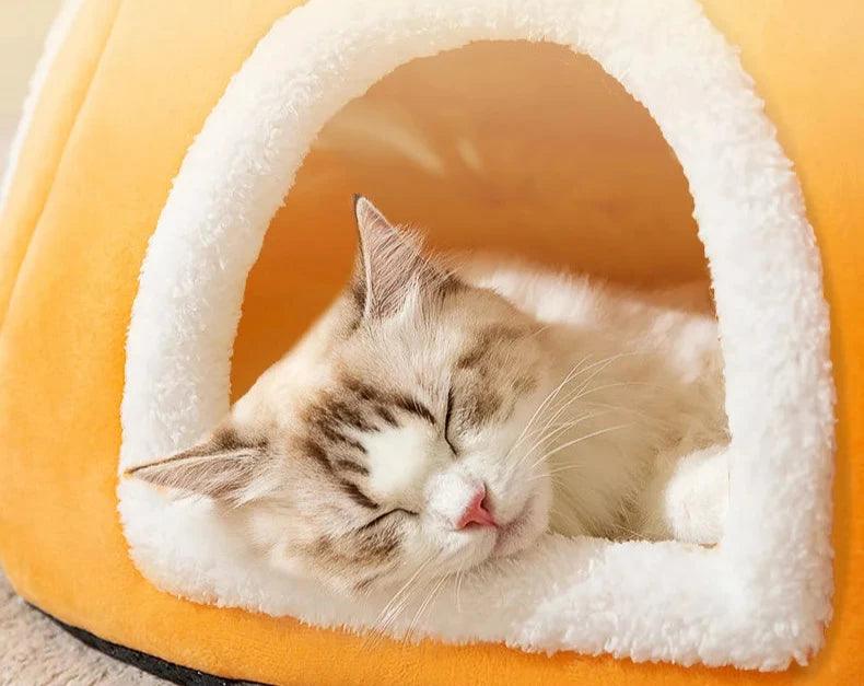 Soft Cozy Cat Cave Bed