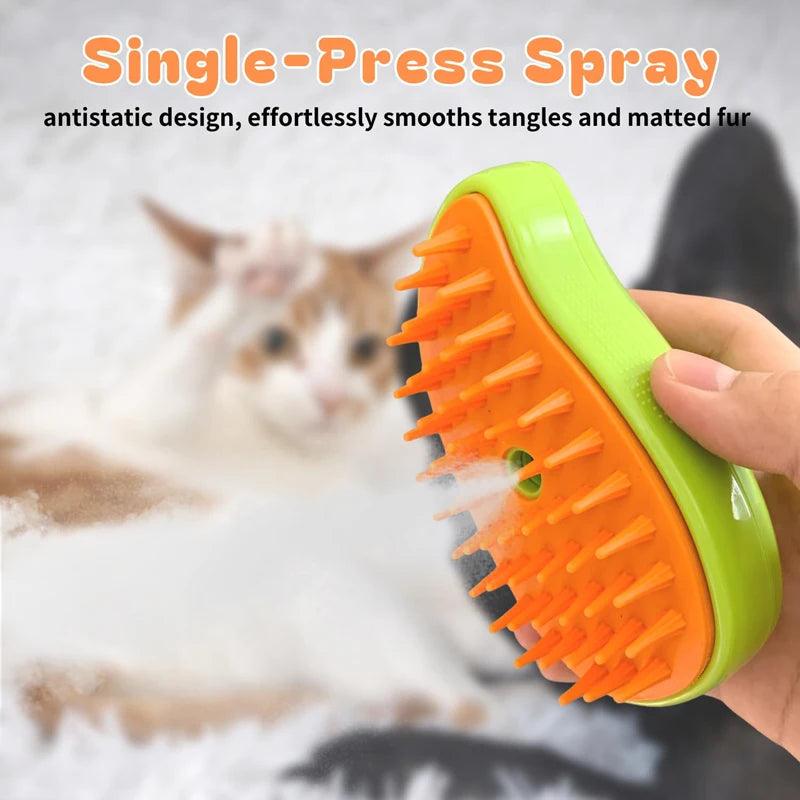 Steam Brush for Cat and Dog Massage