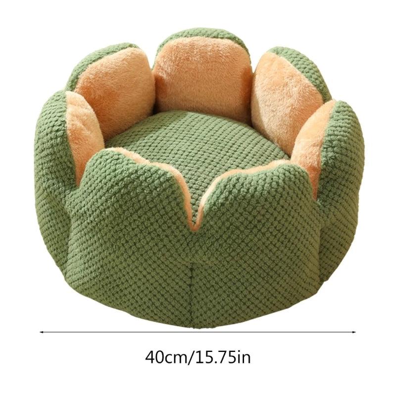 Flower Shape Plush Cat Bed