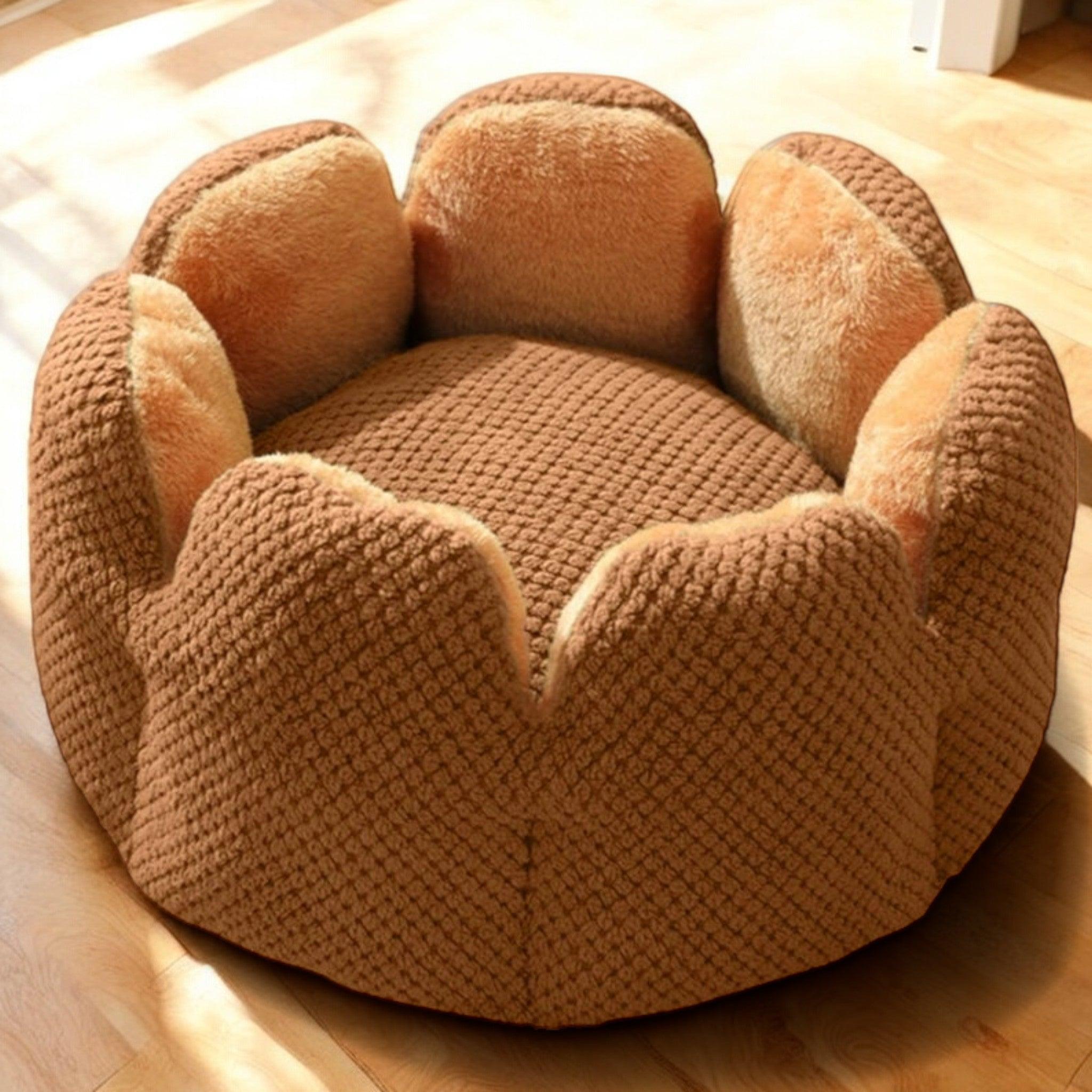 Flower Shape Plush Cat Bed