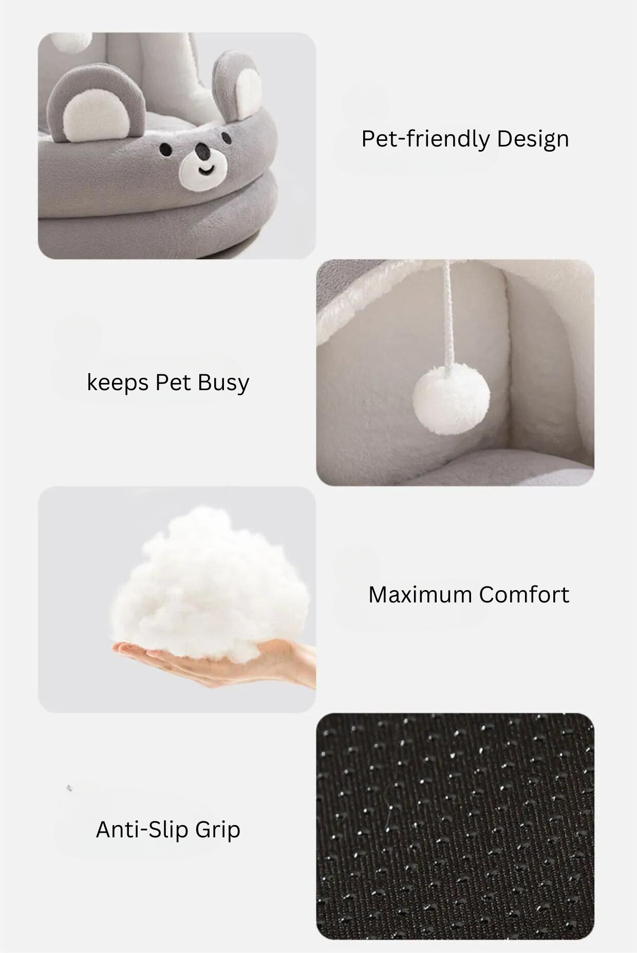 Semi-Closed Pet Bed