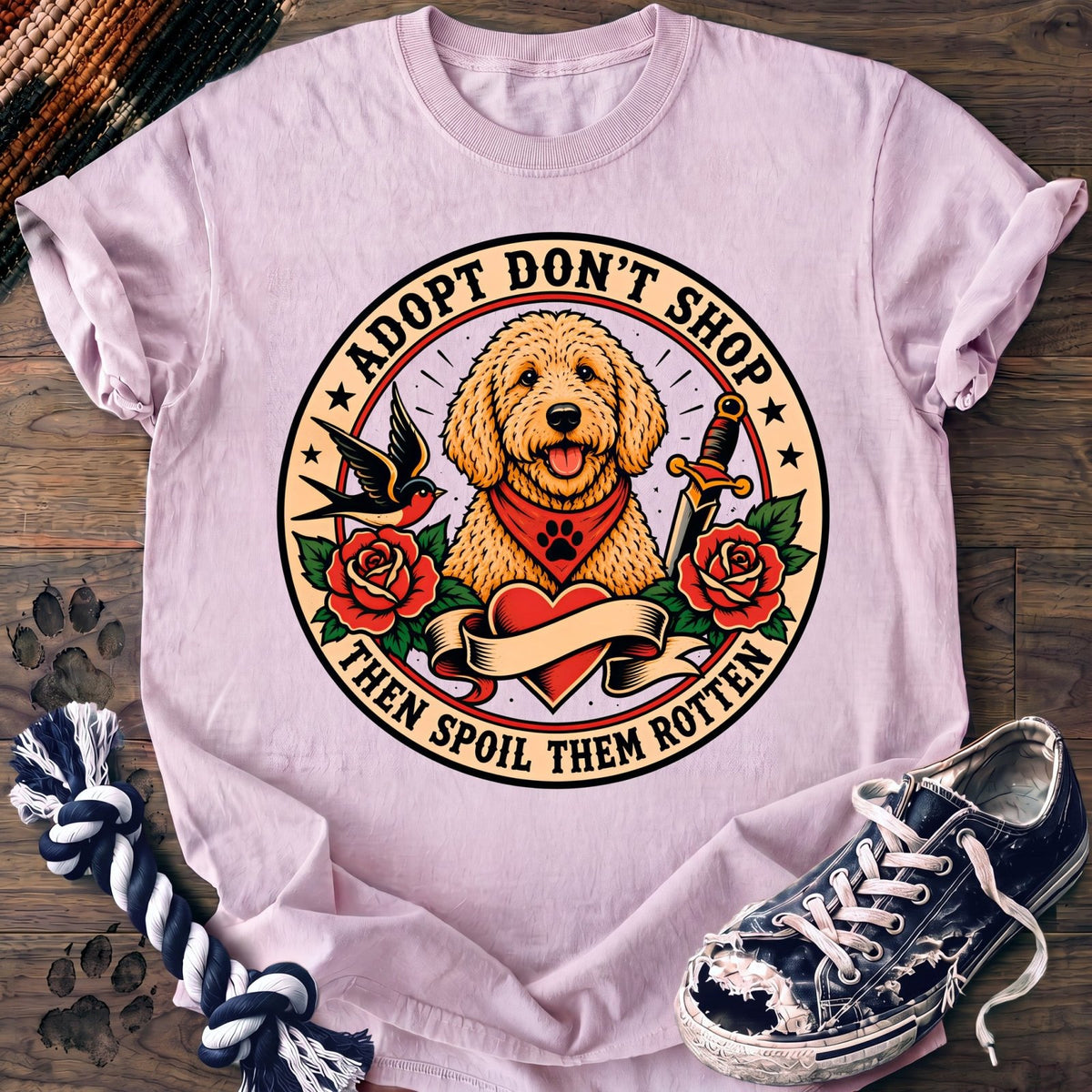 Adopt Dont Shop Then Spoil Them Rotten - Goldendoodle - PAWSSION CLUB