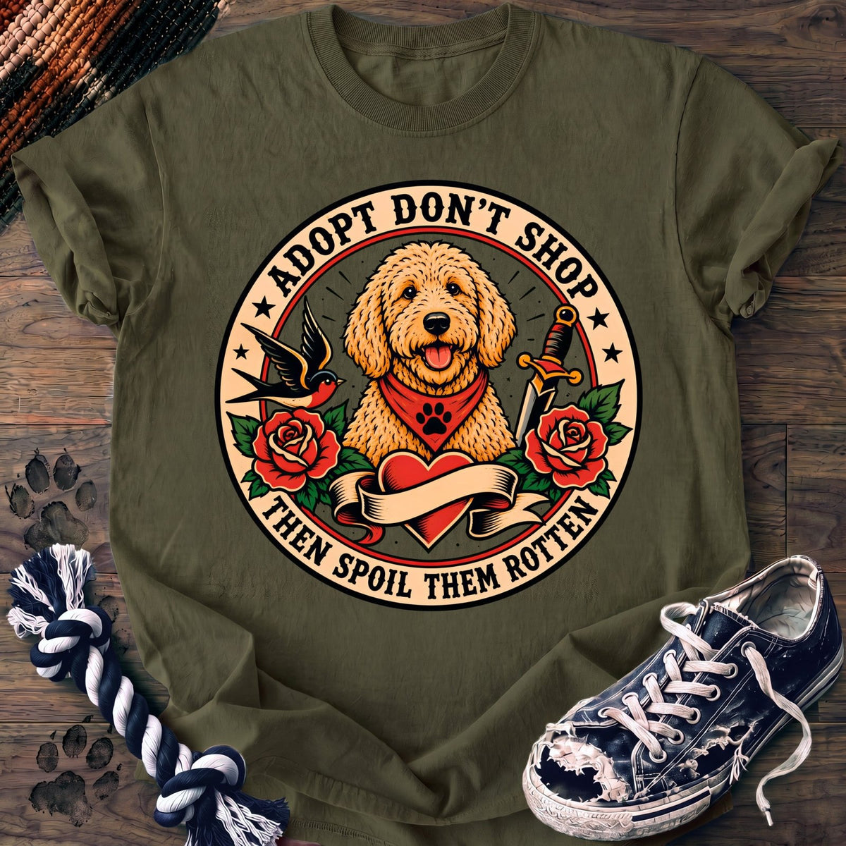 Adopt Dont Shop Then Spoil Them Rotten - Goldendoodle - PAWSSION CLUB