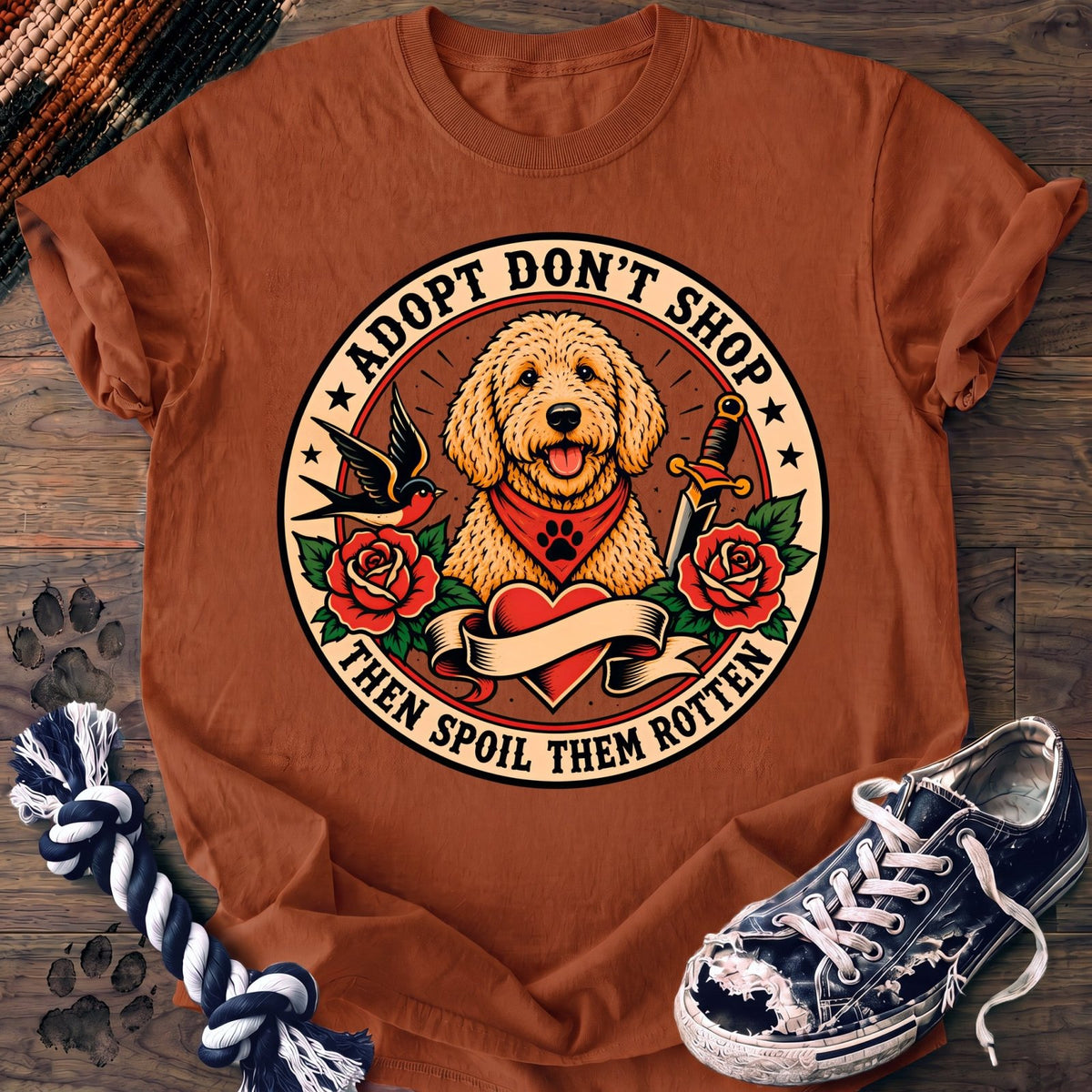 Adopt Dont Shop Then Spoil Them Rotten - Goldendoodle - PAWSSION CLUB