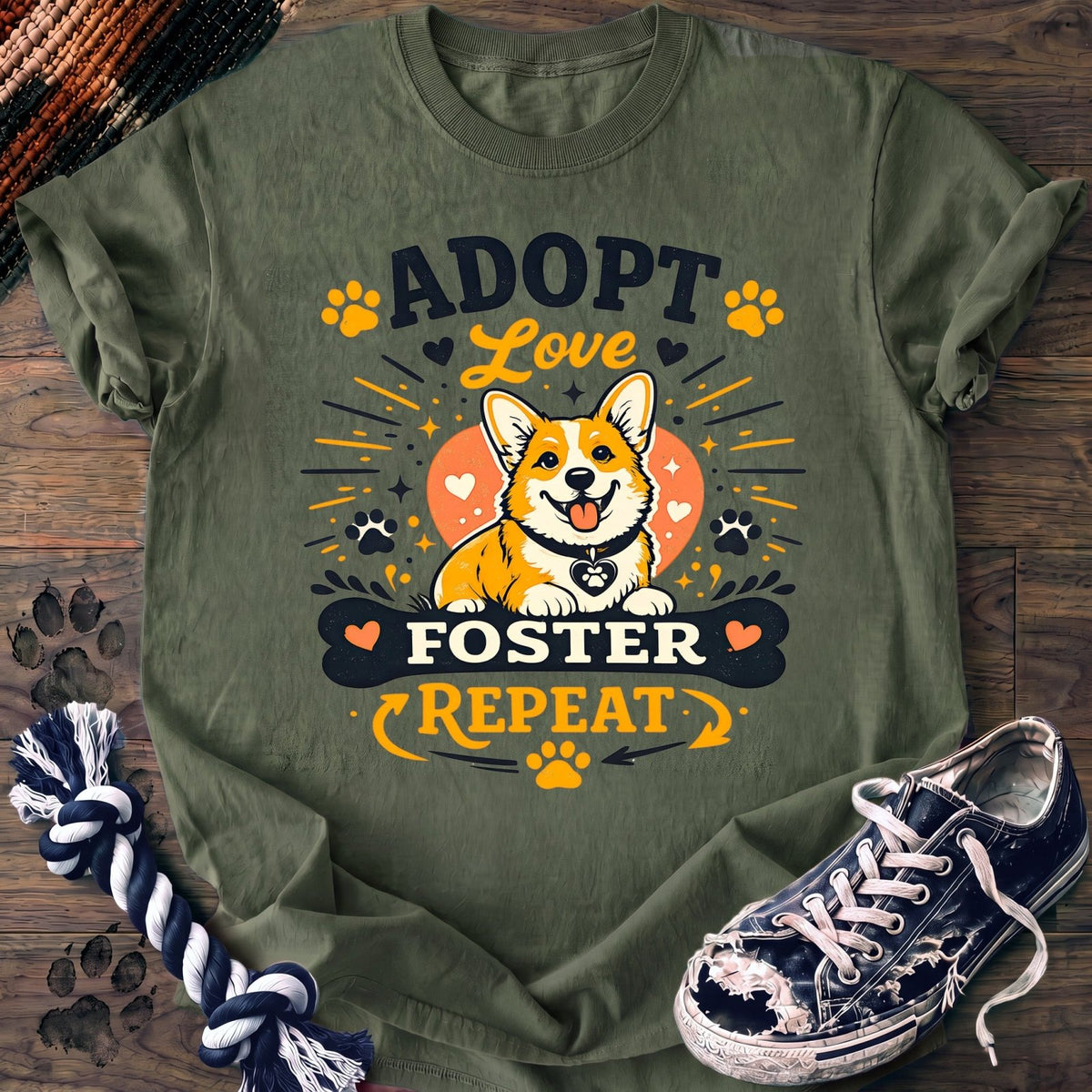 Adopt Love Foster Repeat - Corgi - PAWSSION CLUB