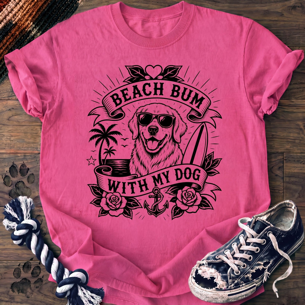 Beach Bum With My Dog - Golden Retriever - PAWSSION CLUB