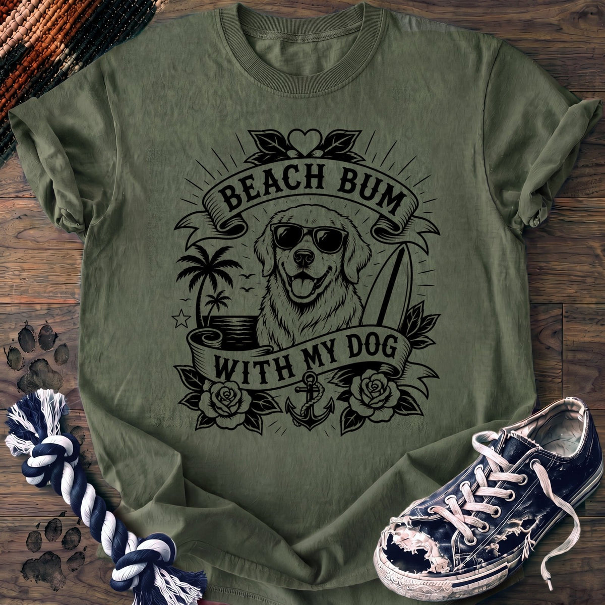 Beach Bum With My Dog - Golden Retriever - PAWSSION CLUB