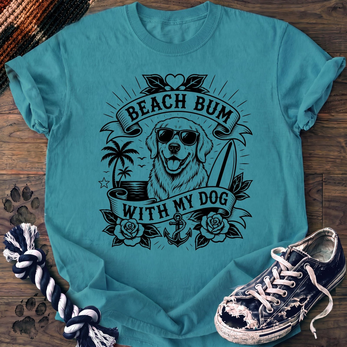 Beach Bum With My Dog - Golden Retriever - PAWSSION CLUB