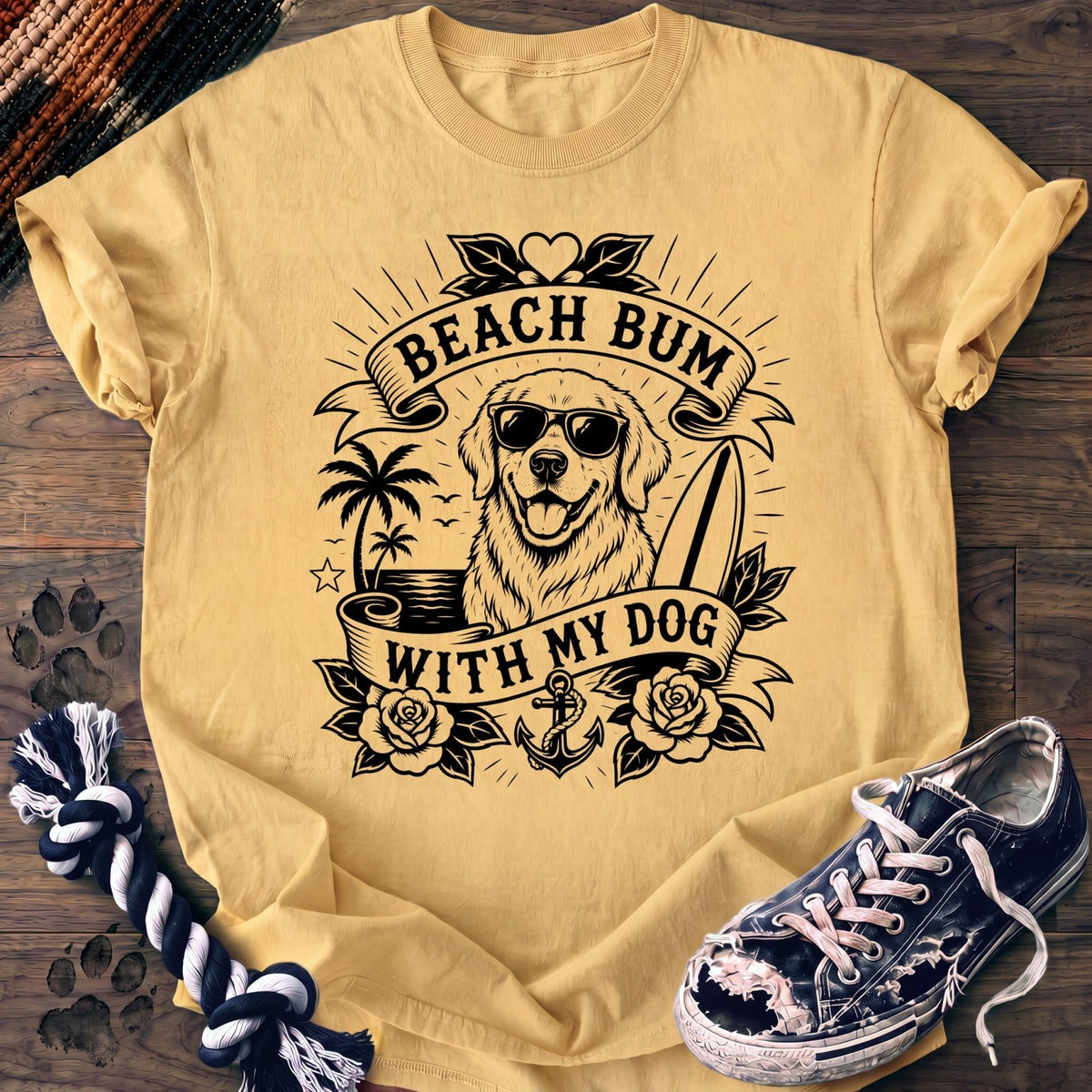 Beach Bum With My Dog - Golden Retriever - PAWSSION CLUB