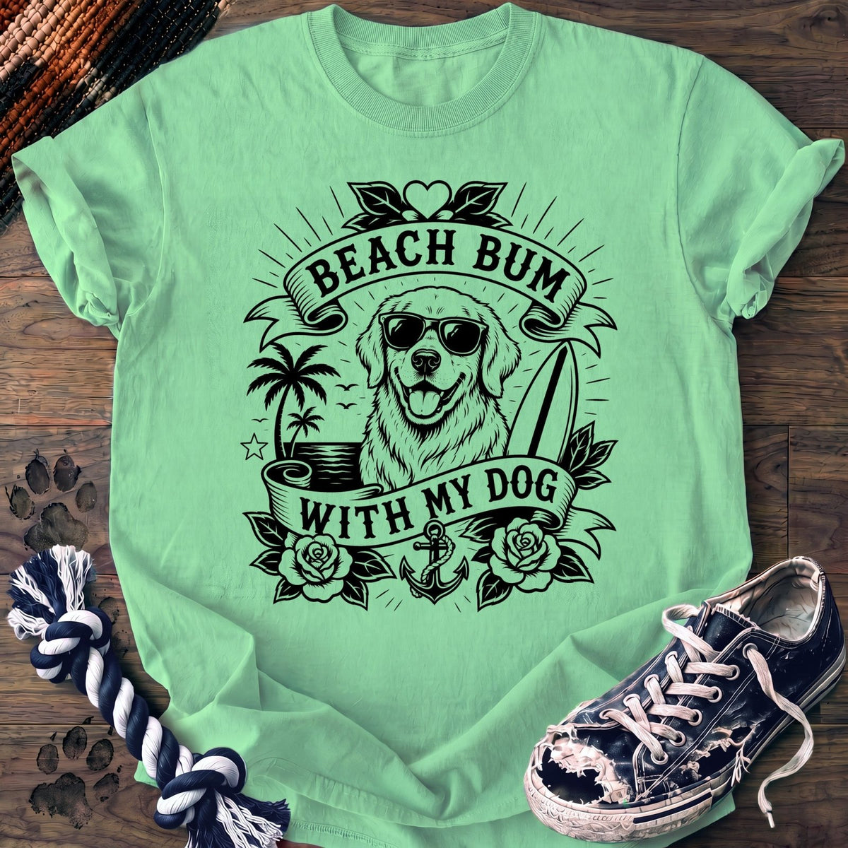 Beach Bum With My Dog - Golden Retriever - PAWSSION CLUB