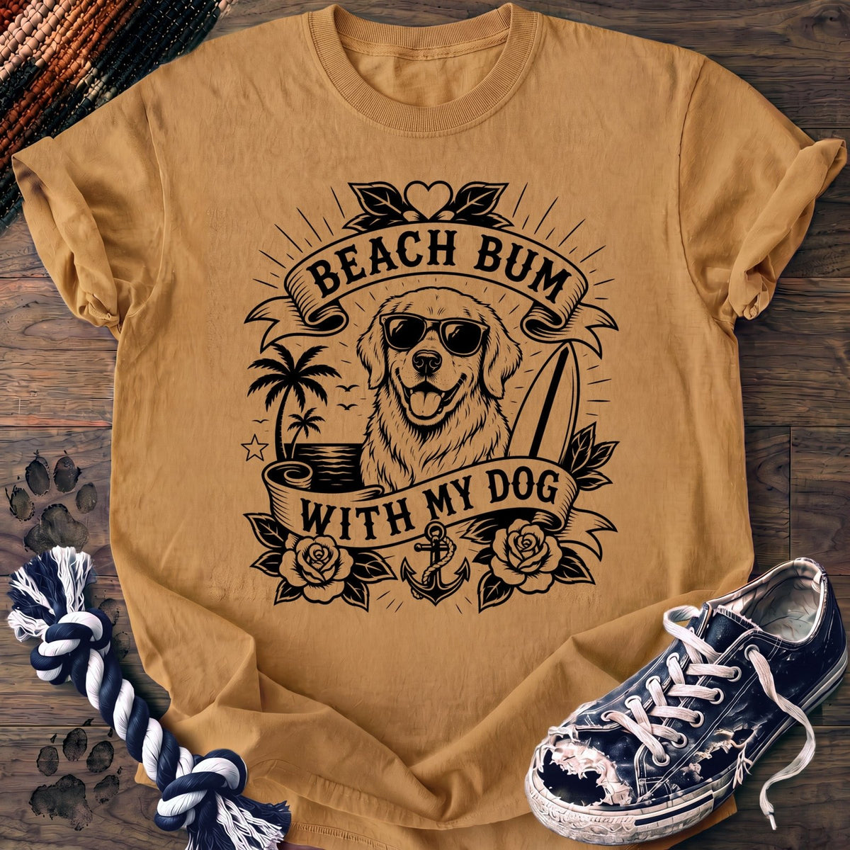 Beach Bum With My Dog - Golden Retriever - PAWSSION CLUB