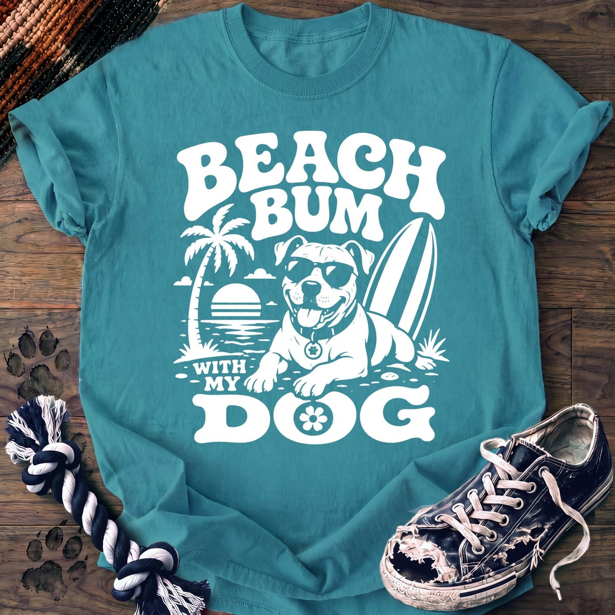 Beach Bum With My Dog - Pitbull - PAWSSION CLUB