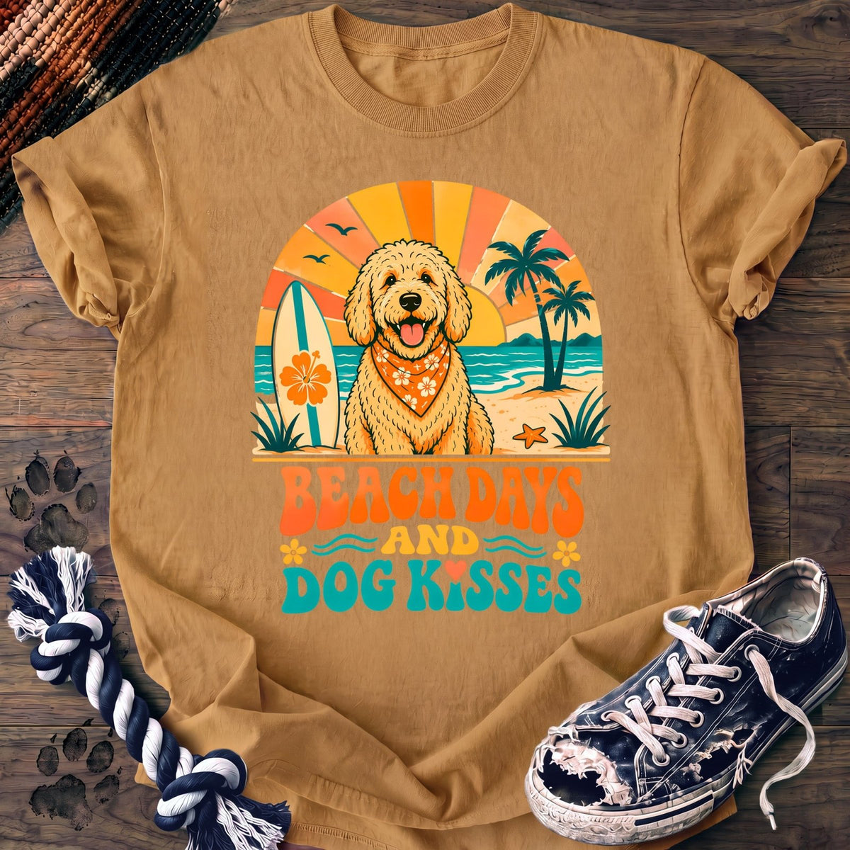 Beach Days And Dog Kisses - Goldendoodle - PAWSSION CLUB