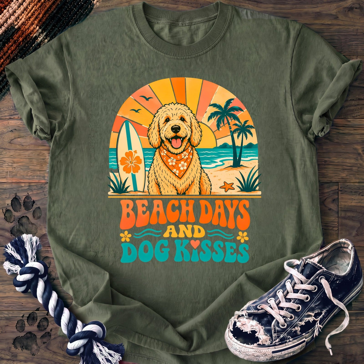 Beach Days And Dog Kisses - Goldendoodle - PAWSSION CLUB