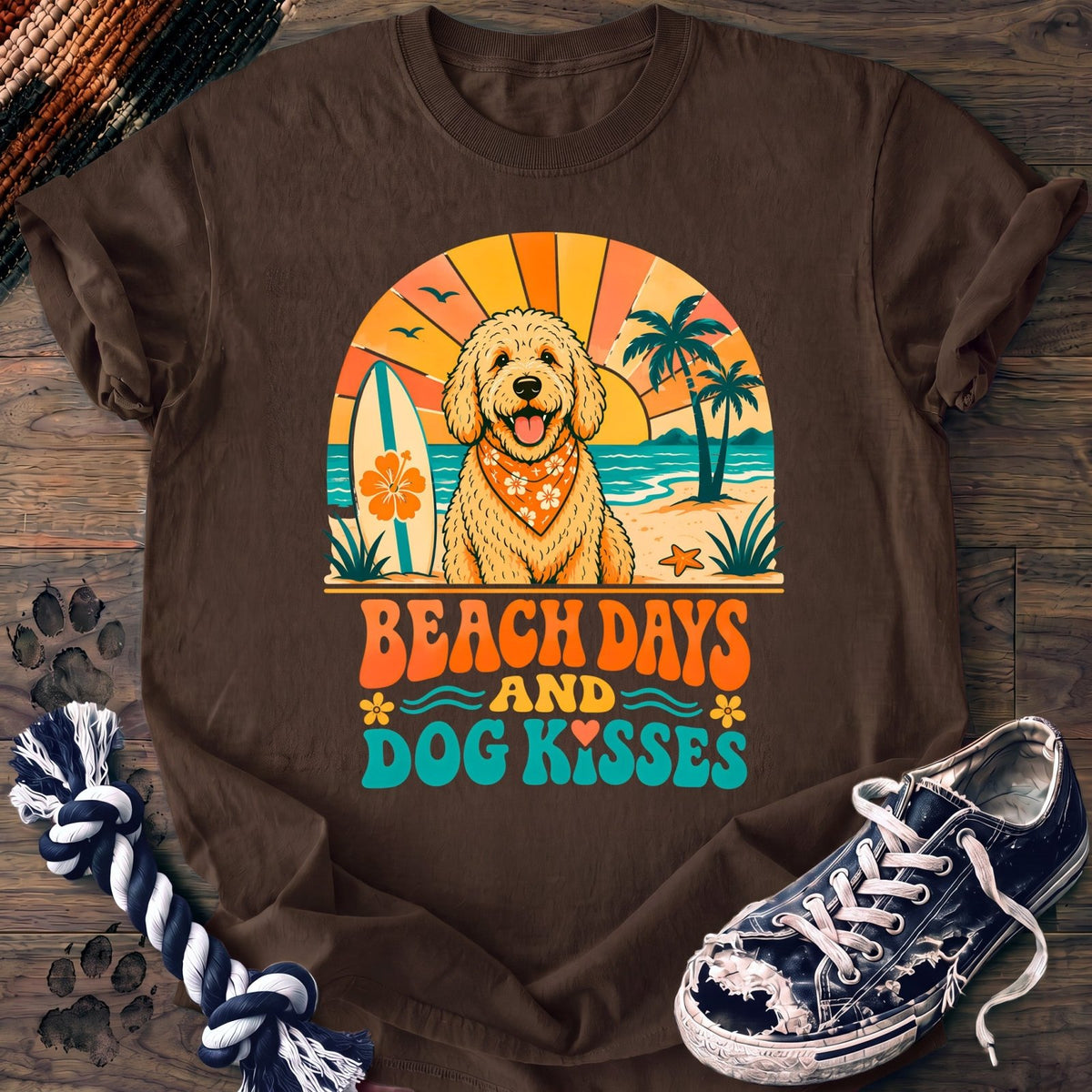 Beach Days And Dog Kisses - Goldendoodle - PAWSSION CLUB