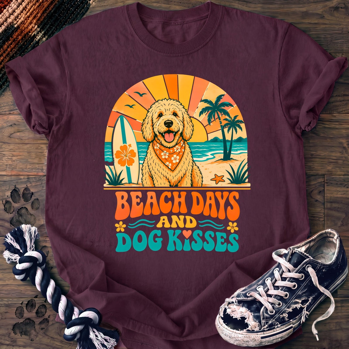 Beach Days And Dog Kisses - Goldendoodle - PAWSSION CLUB